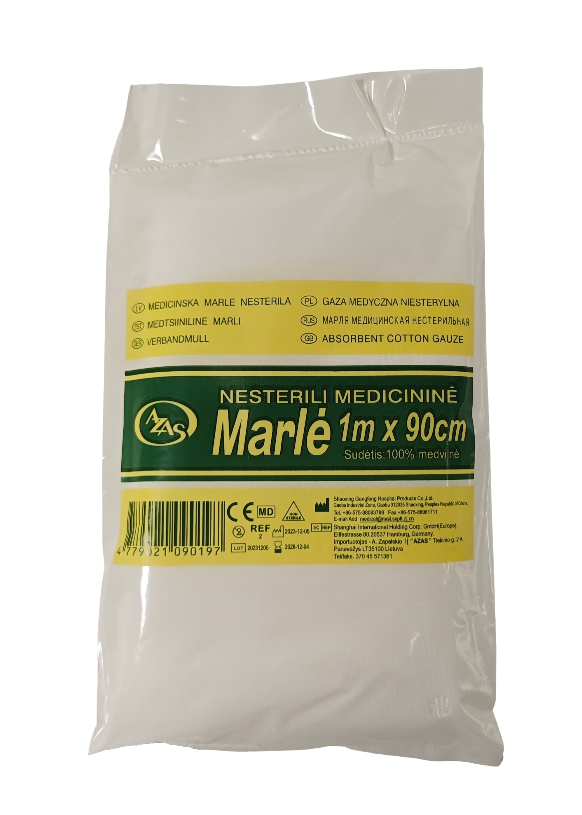 AZAS marlė, medicininė 1 m x 90 cm -  