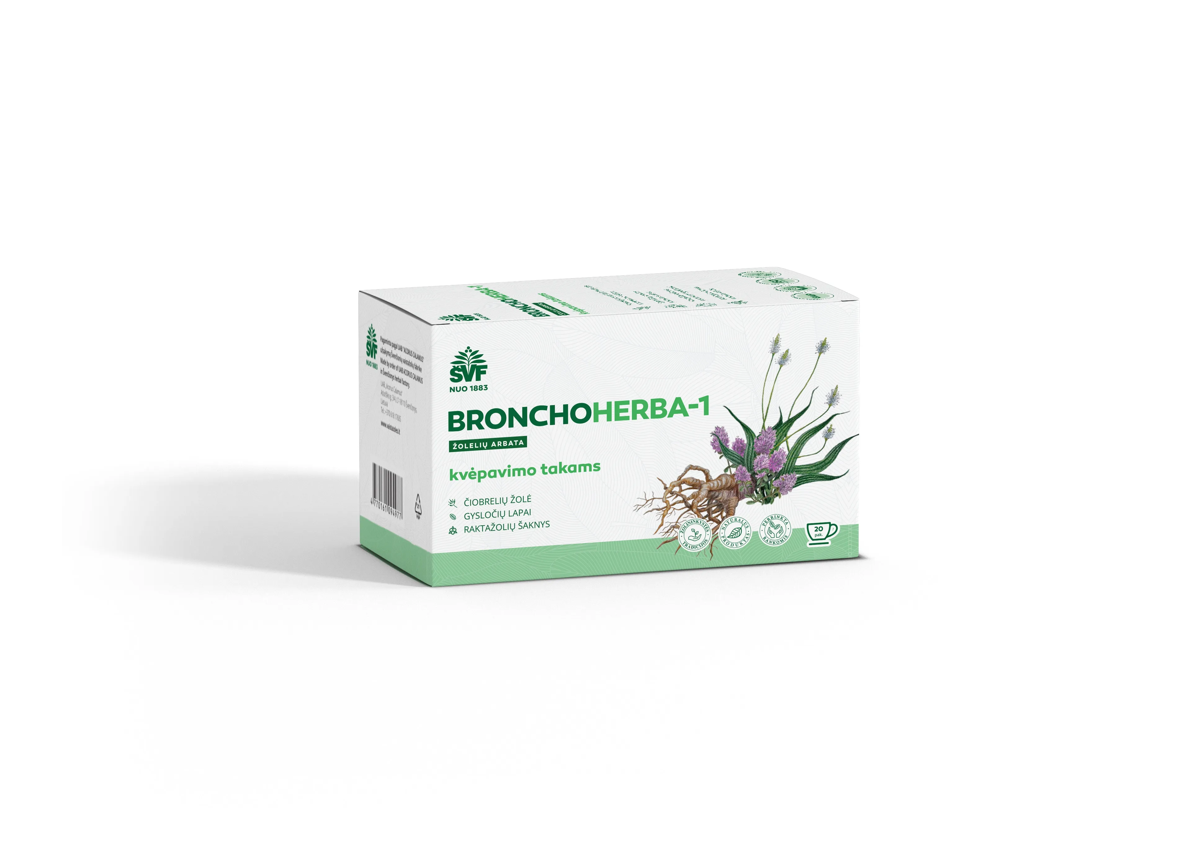 ŠVF Bronchoherba-1 žolelių arbata 1.5g N20 -  