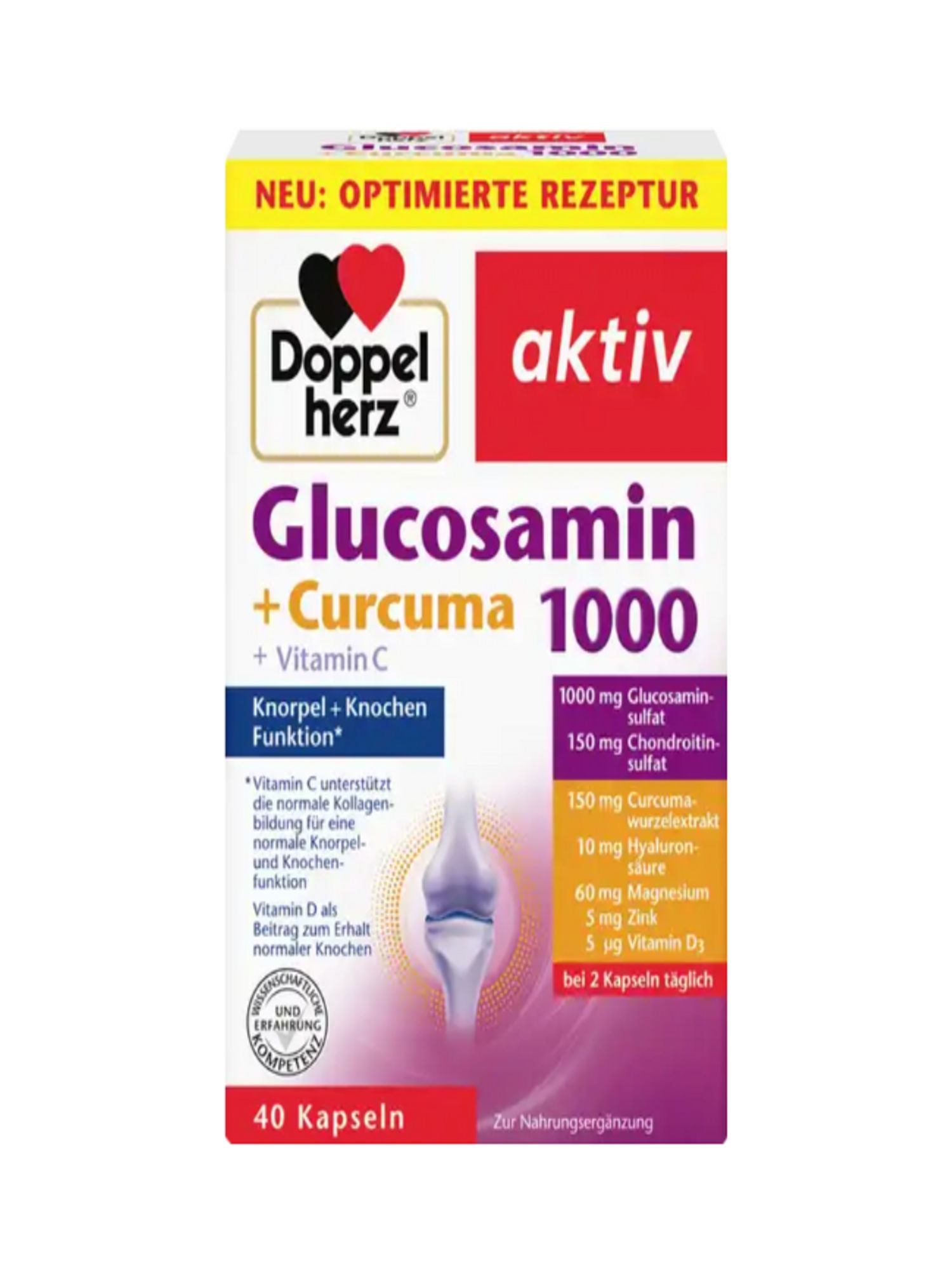 Doppelherz aktiv Glucosamin 1000 + Curcuma 40 kaps. -  
