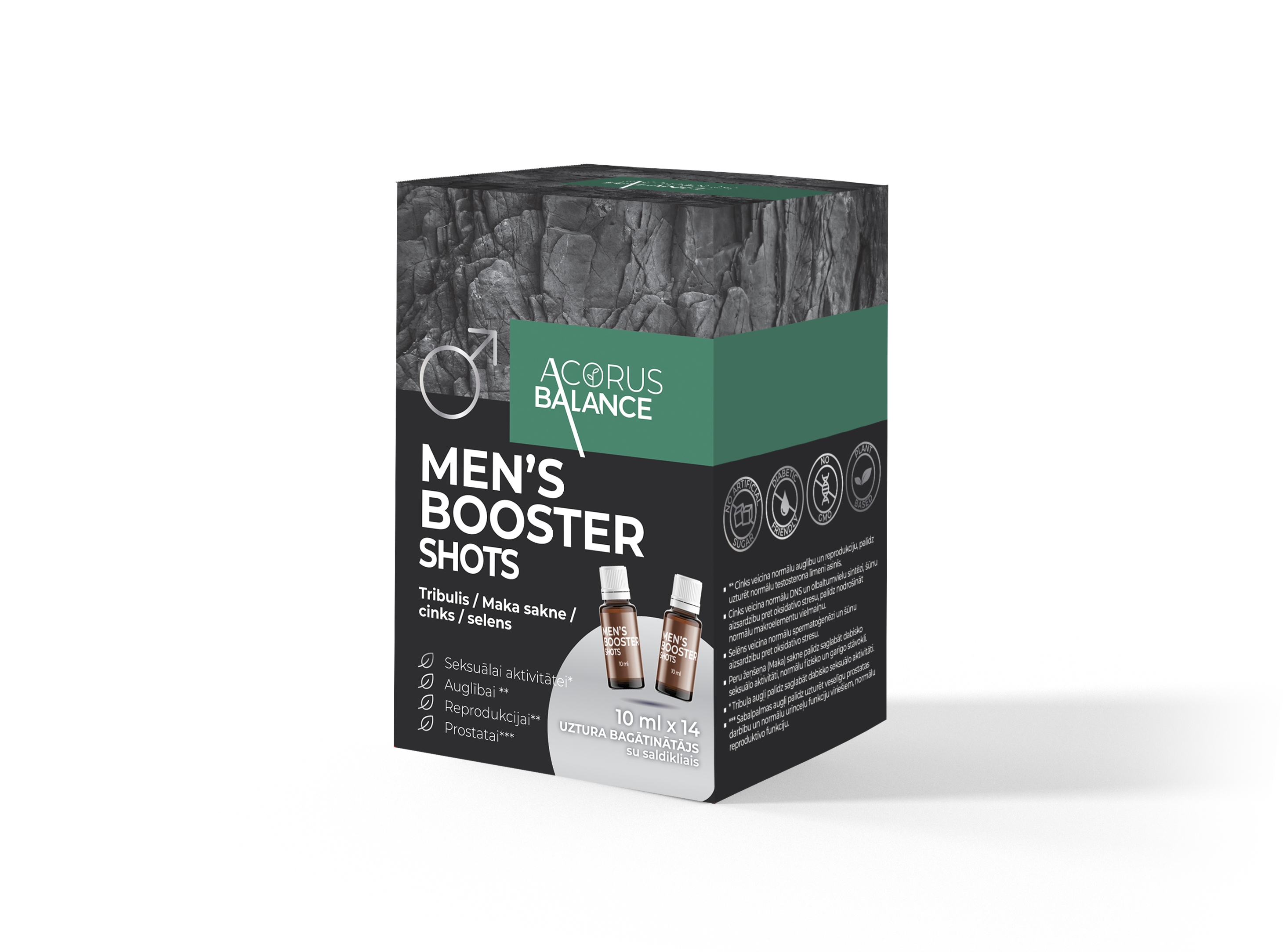 ACORUS BALANCE energijai, potencijai MEN'S BOOSTER SHOTS, 10 ml, 14 -  