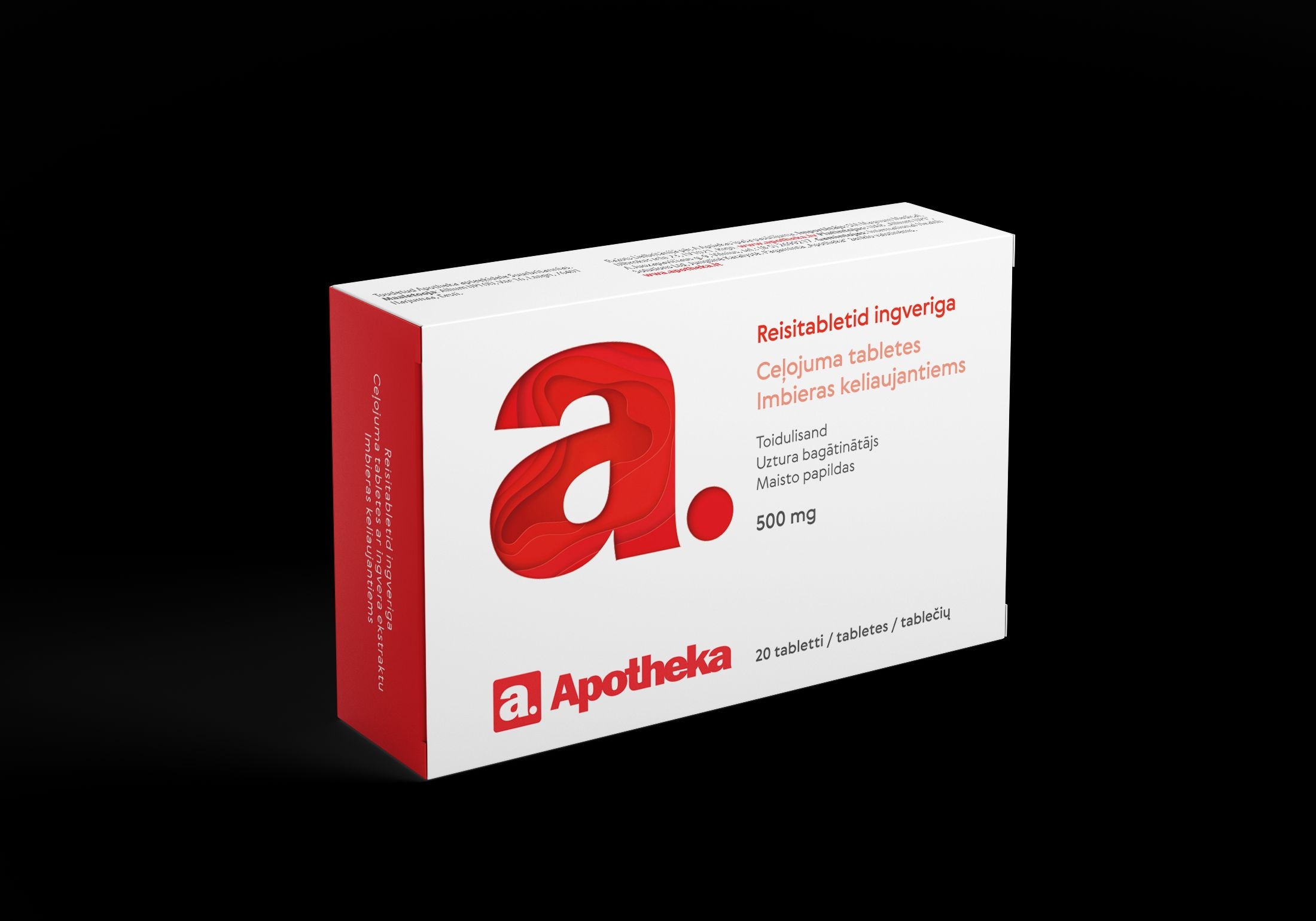 APOTHEKA IMBIERAS keliaujantiems, 500 mg, tabletės N20 -  2