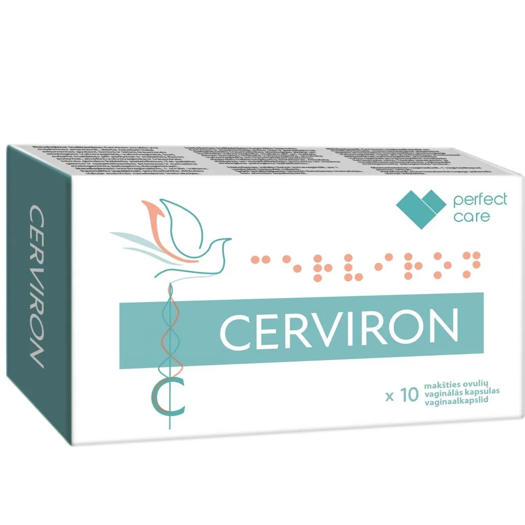 CERVIRON, ovulės gimdos kaklelio pažeidimams gydyti, N10 -  