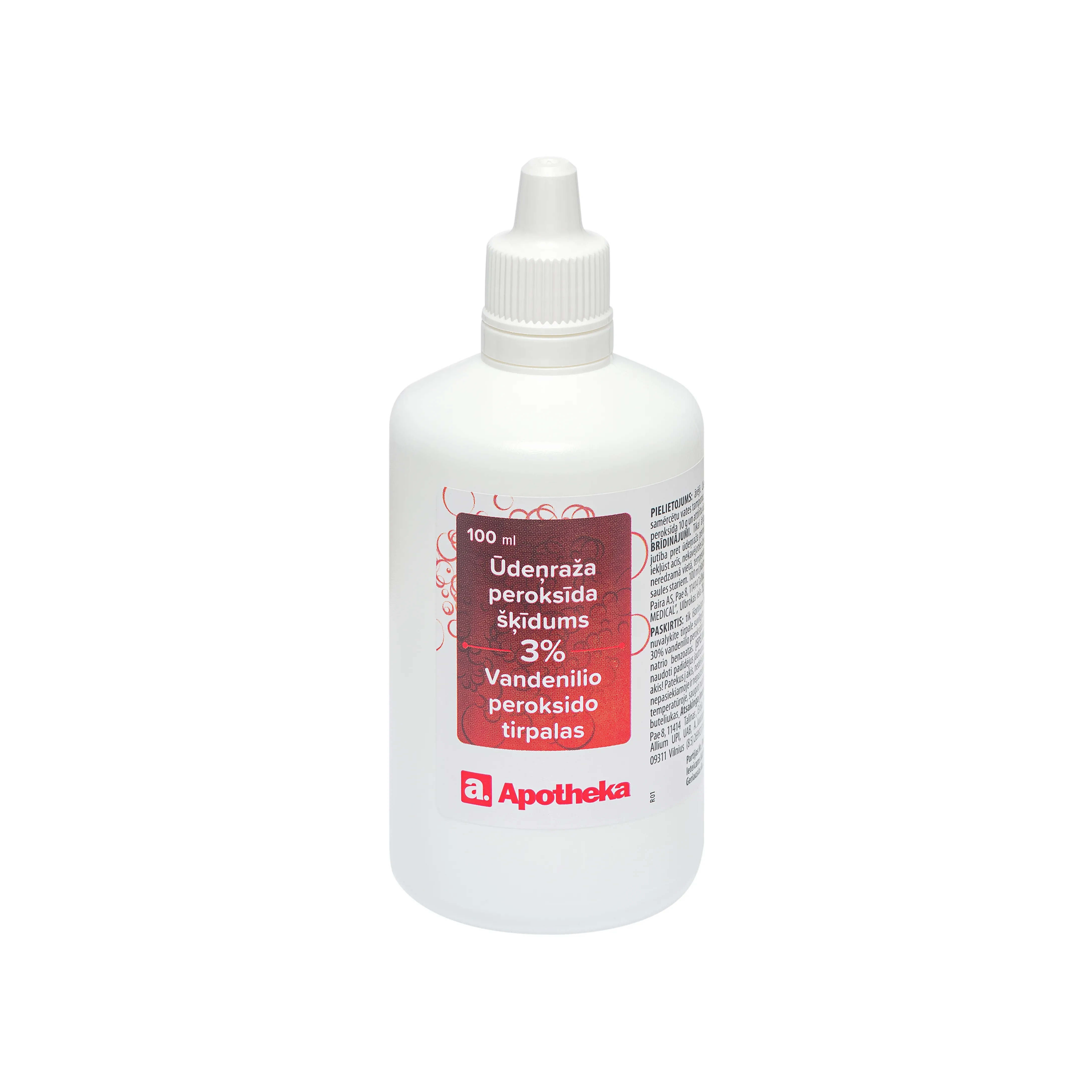 APOTHEKA Vandenilio peroksidas 3%. 100ml -  