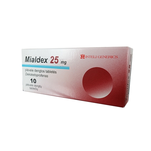 Mialdex 25mg plėvele dengtos tabletės N10 -  