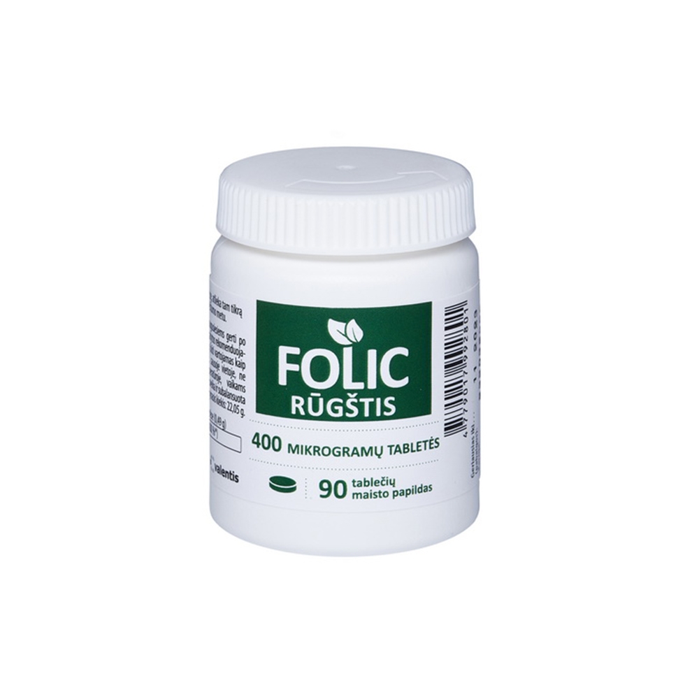 FOLIO RŪGŠTIS 400mg, 90 tablečių -  