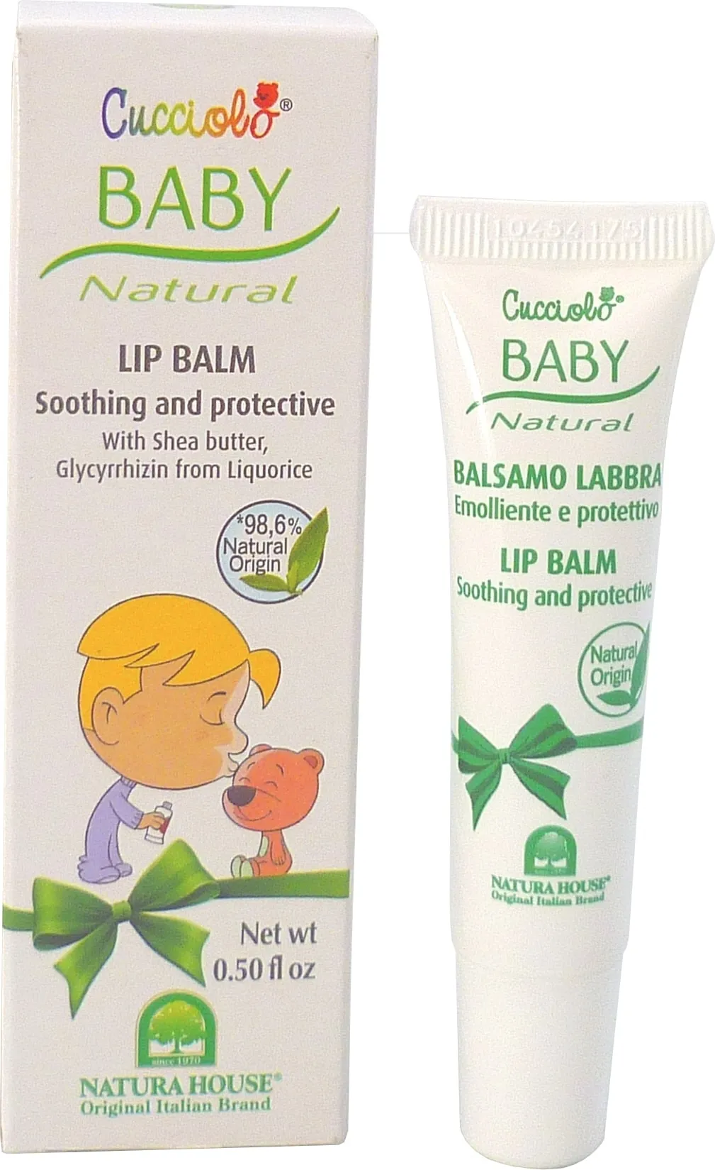 NATURA HOUSE apsauginis lūpų balzamas vaikams CUCCIOLO, 15ml -  