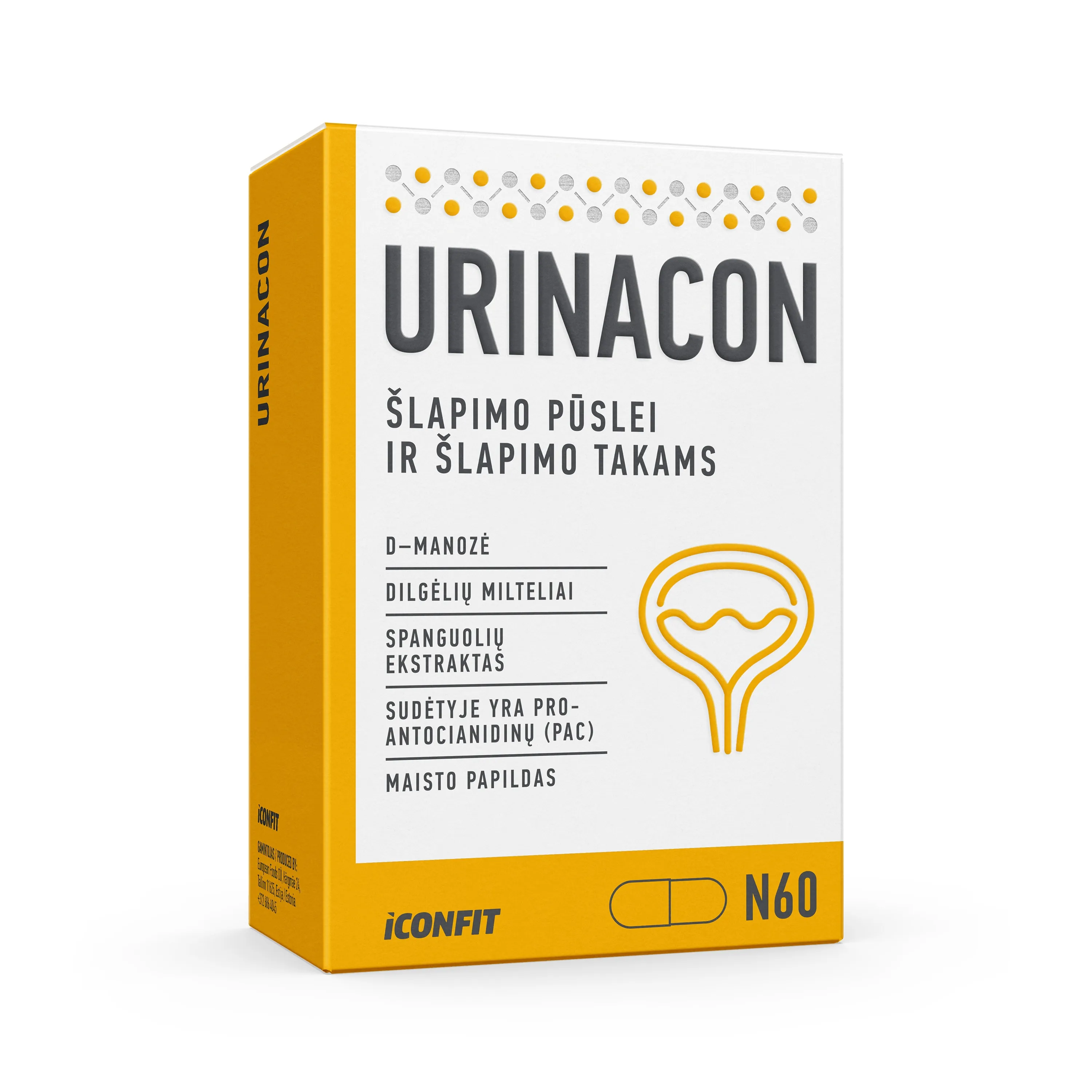 ICONFIT Urinacon Šlapimo pūslei ir šlapimo takams, N60 -  