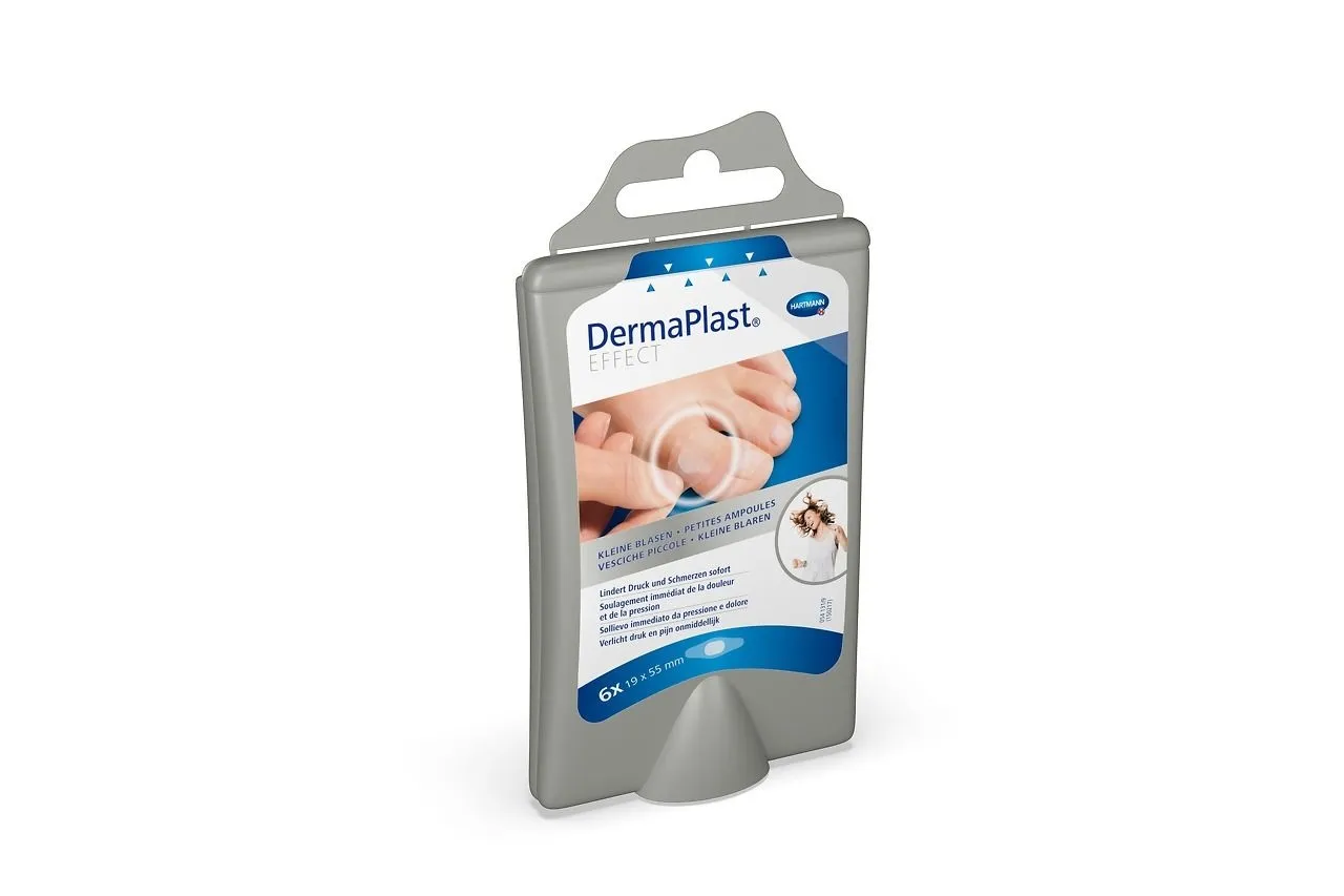 DERMAPLAST EFFECT hidrokoloidiniai pūslių pleistrai, M dydis, 6 vnt. -  