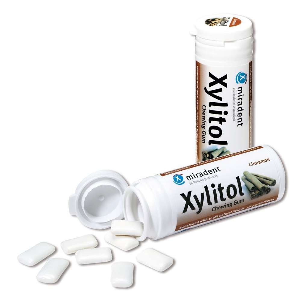 Miradent Xylitol kramtomoji guma HAGER&WERKEN, cinamono skonio, N30 -  