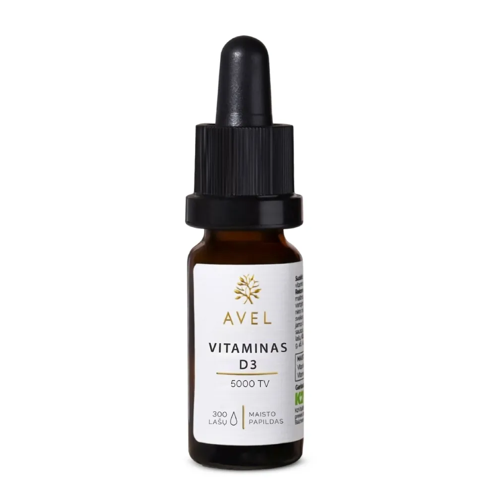 AVEL VITAMINAS D3, 5000 TV, 300 lašų -  2