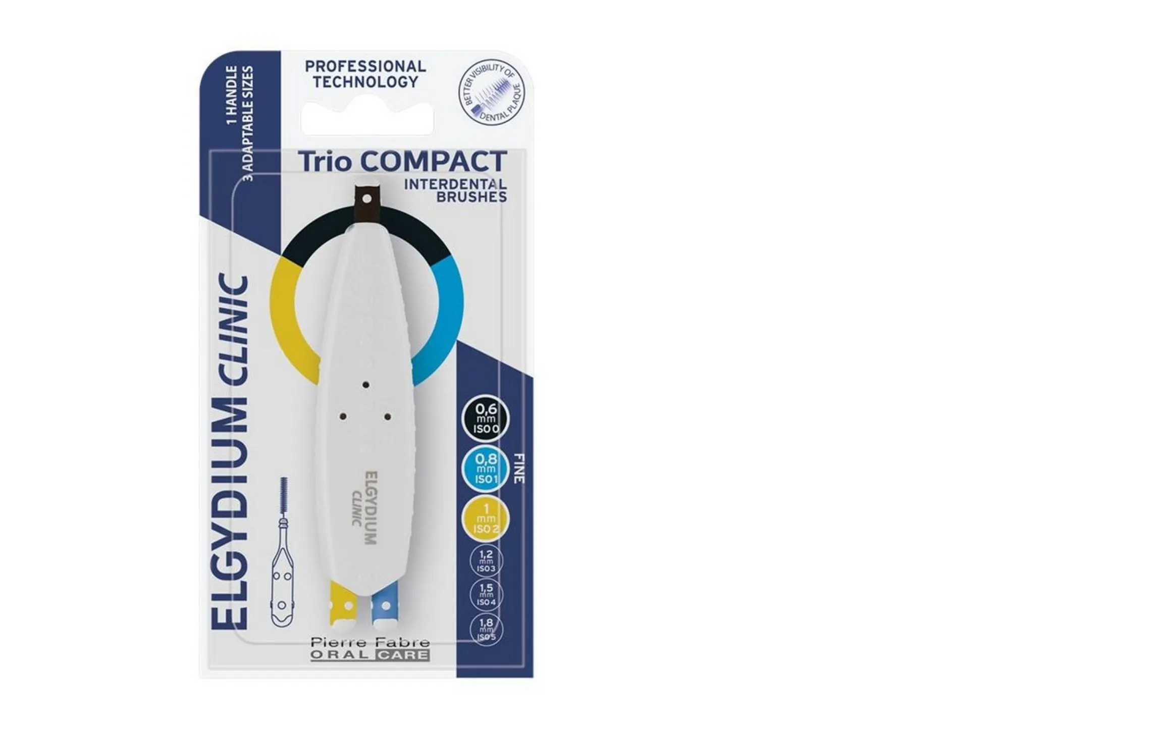 ELGYDIUM CLINIC tarpdančių šepetėliai Trio COMPACT 012, 3vnt. -  