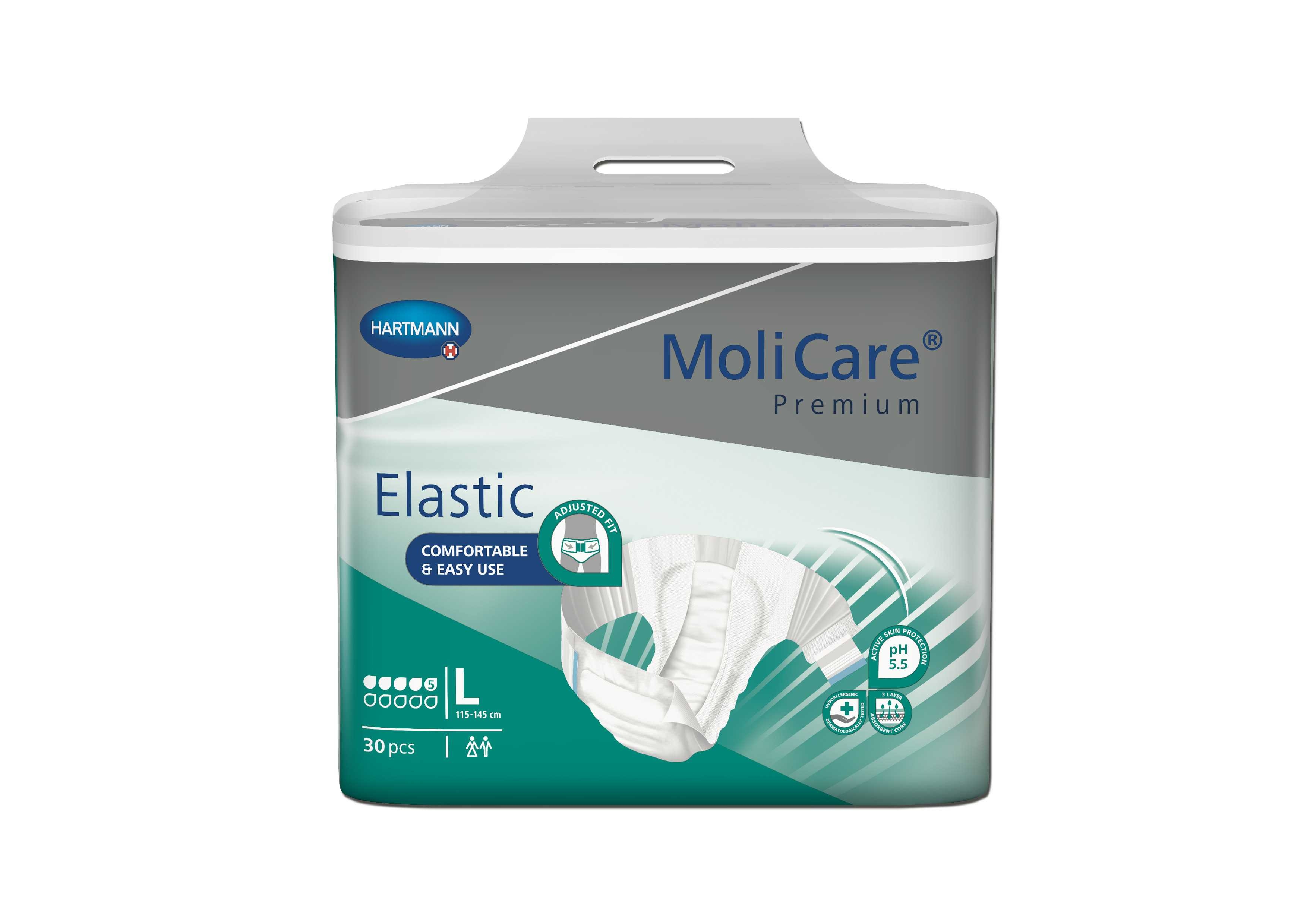 HARTMANN anatominės sauskelnės MOLICARE ELASTIC, 5 lašai, L, N30 -  
