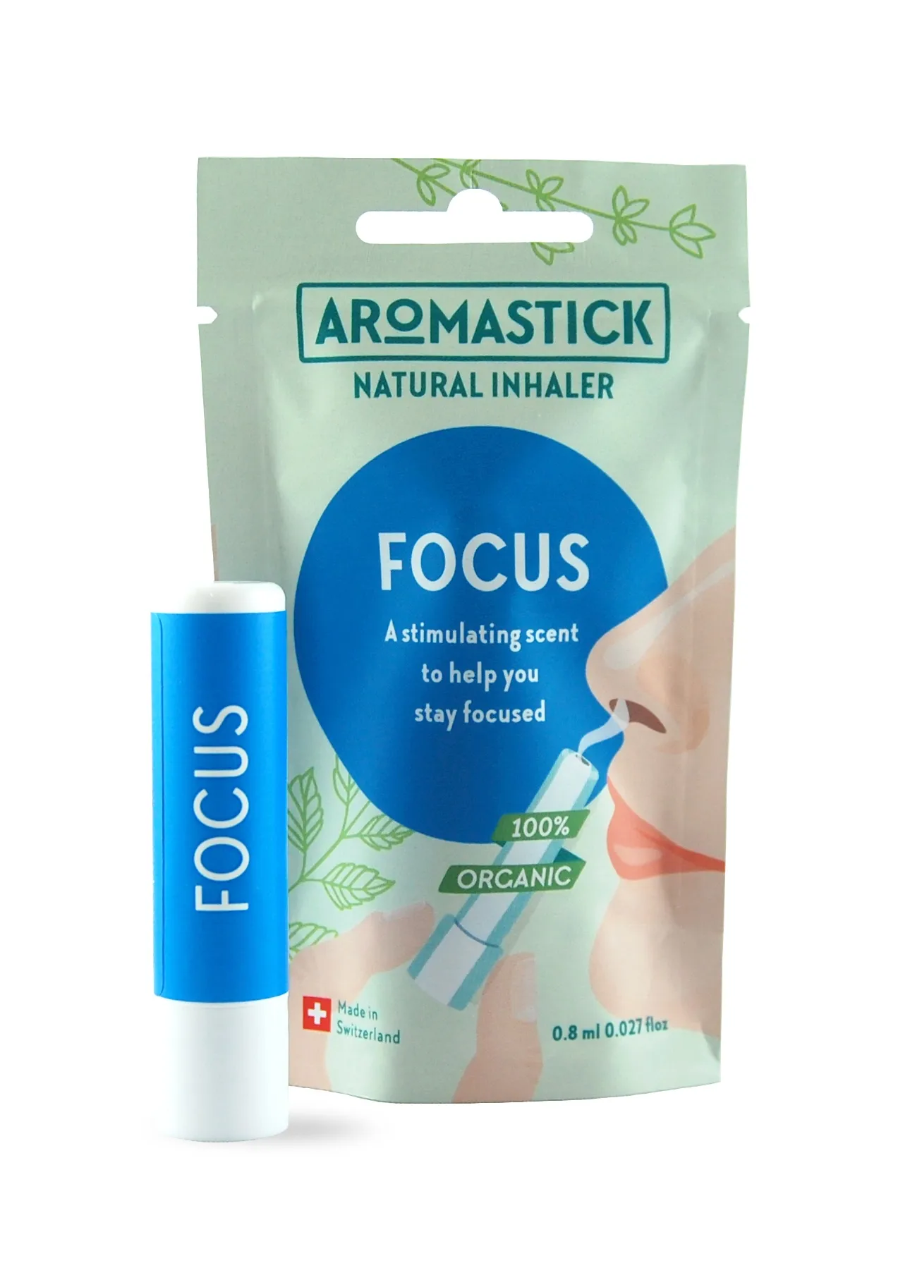 AROMASTICK padedantis susikoncentruoti uostukas - nosies inhaliatorius -  