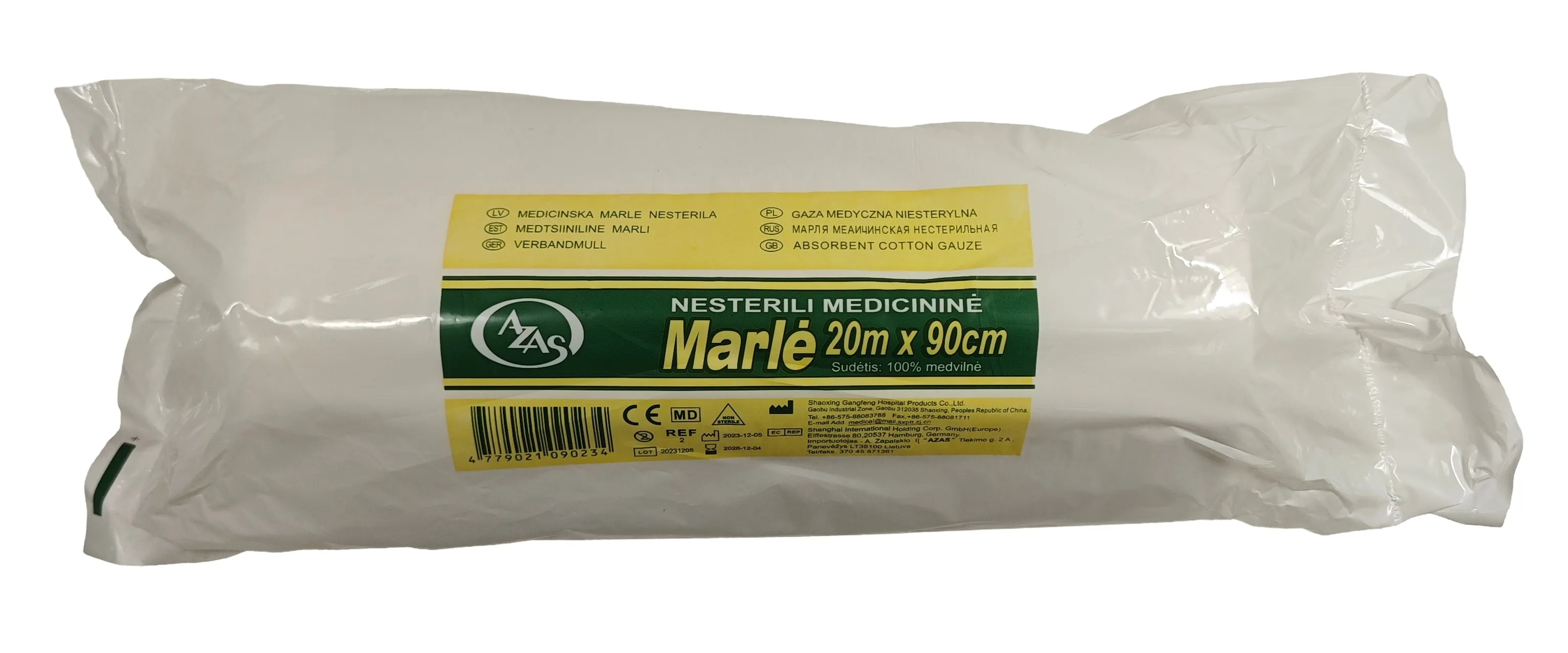 AZAS marlė, medicininė 20 m x 90 cm -  