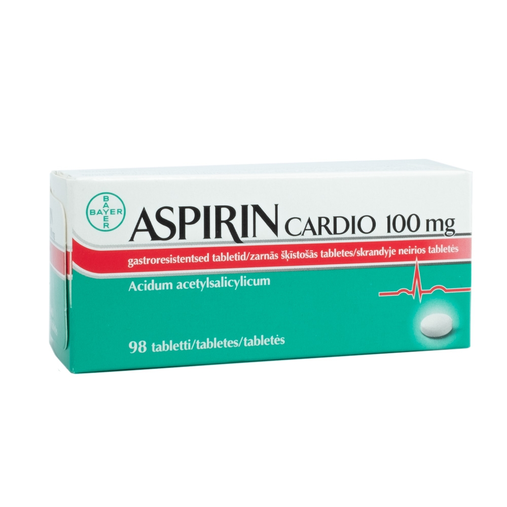 Aspirin Cardio 100mg skrandyje neirios tabletės N98 -  