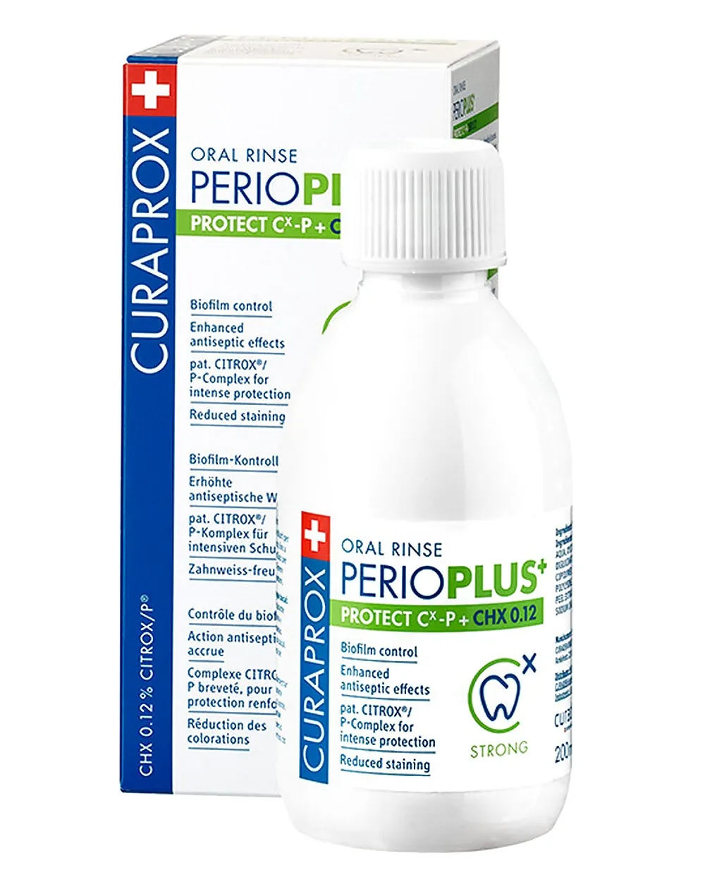 CURAPROX skalavimo skystis su 0.12% chlorheksidino PERIO PLUS+, 200ml -  