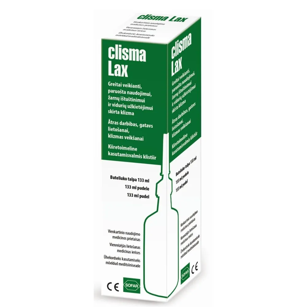 CLISMA-LAX, tiesiosios žarnos klizma, 133 ml -  