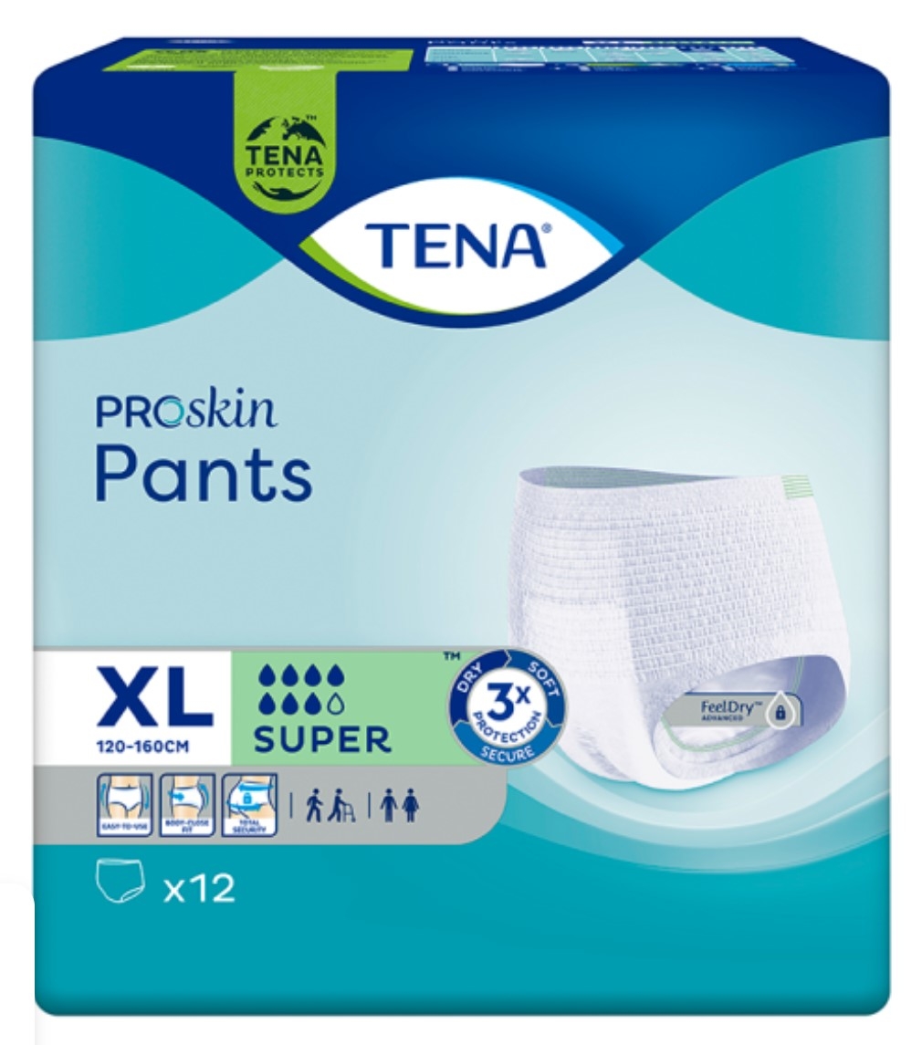 TENA sauskelnės kelnaitės PANTS SUPER, XL dydis, N12 -  