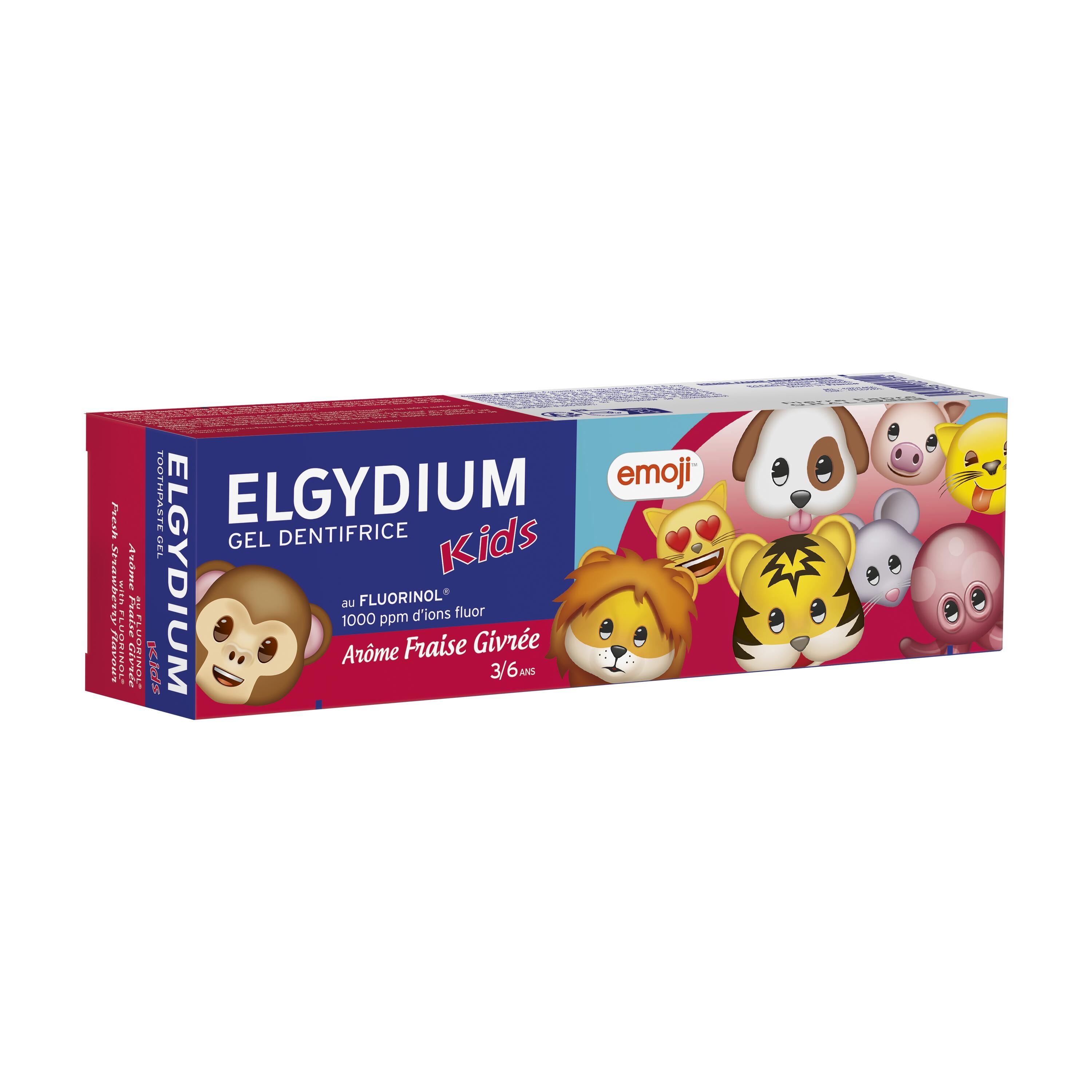 ELGYDIUM KIDS Strawberry dantų pasta-gelis vaikam, braškių skon., 3-6m -  