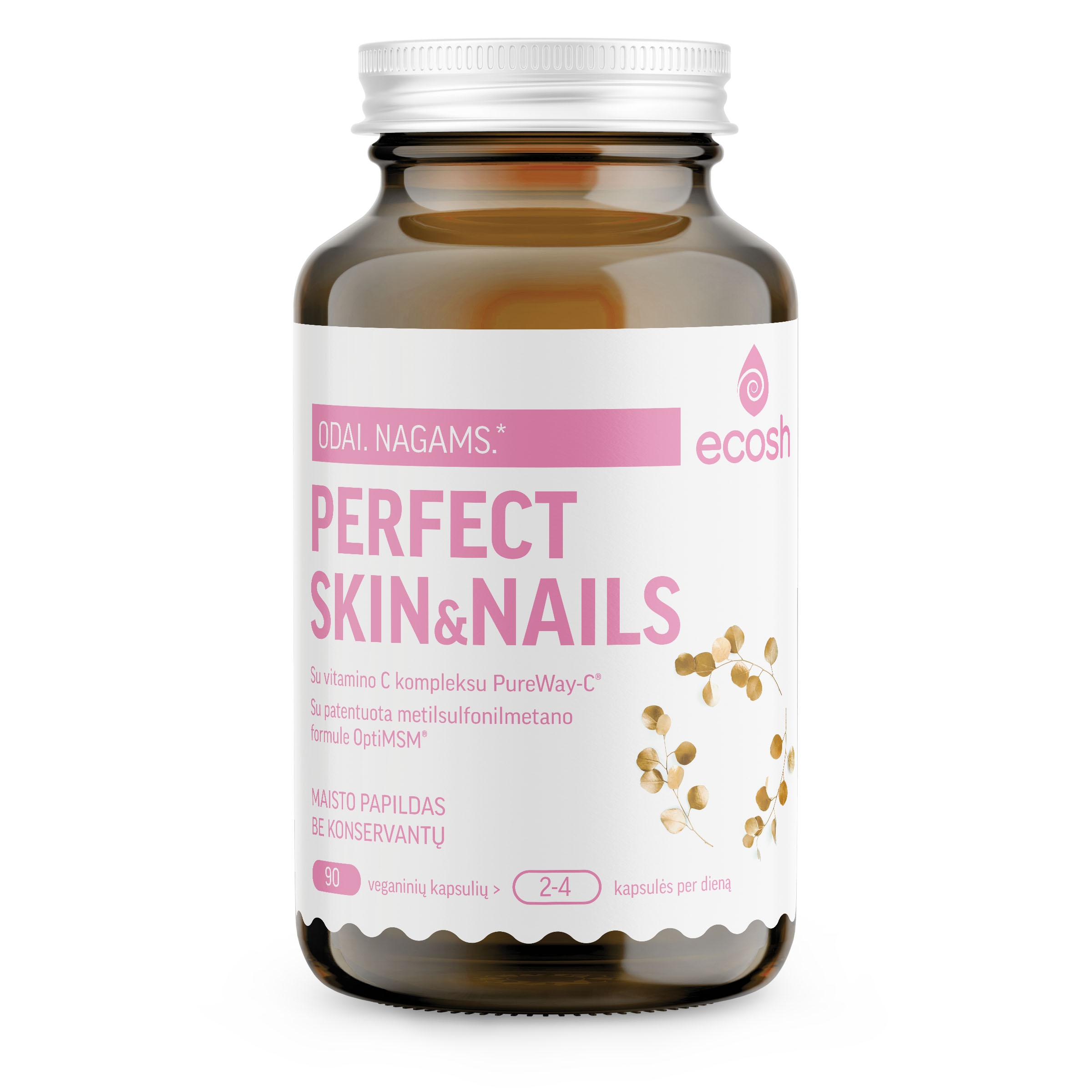ECOSH Perfect Skin&Nails, 90 kapsulių -  