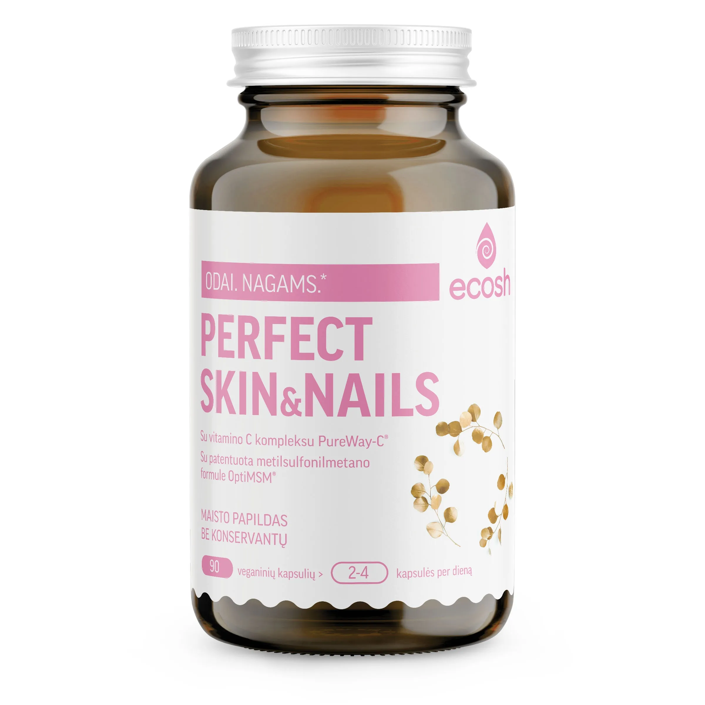 ECOSH Perfect Skin&Nails, 90 kapsulių -  