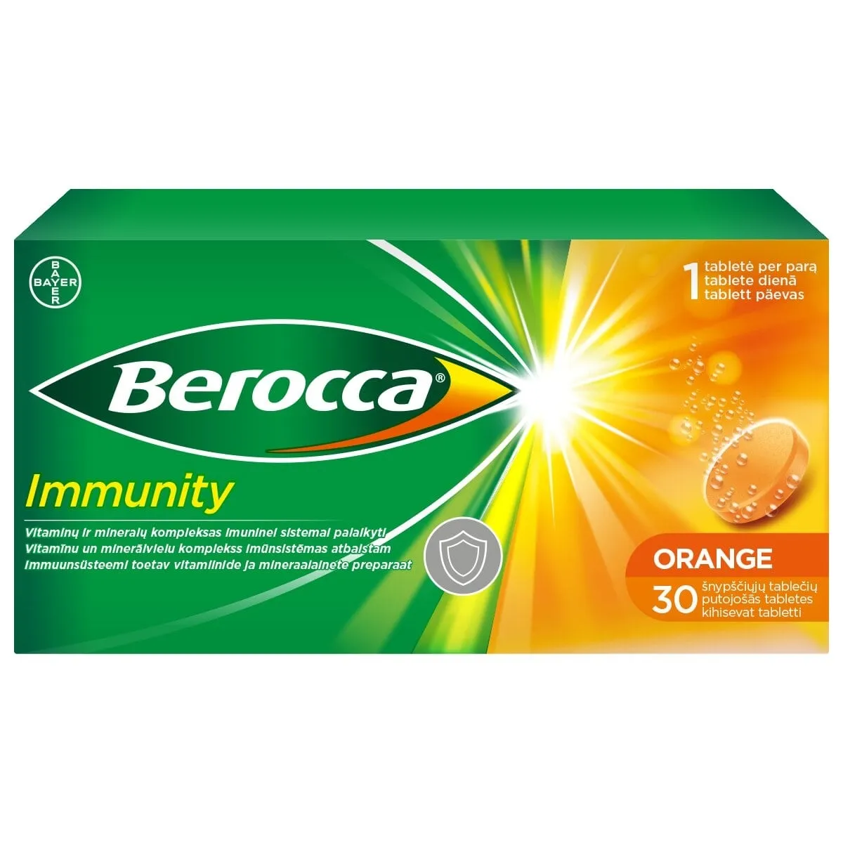 Berocca Immunity šnypščiosios tabletės N30 -  2