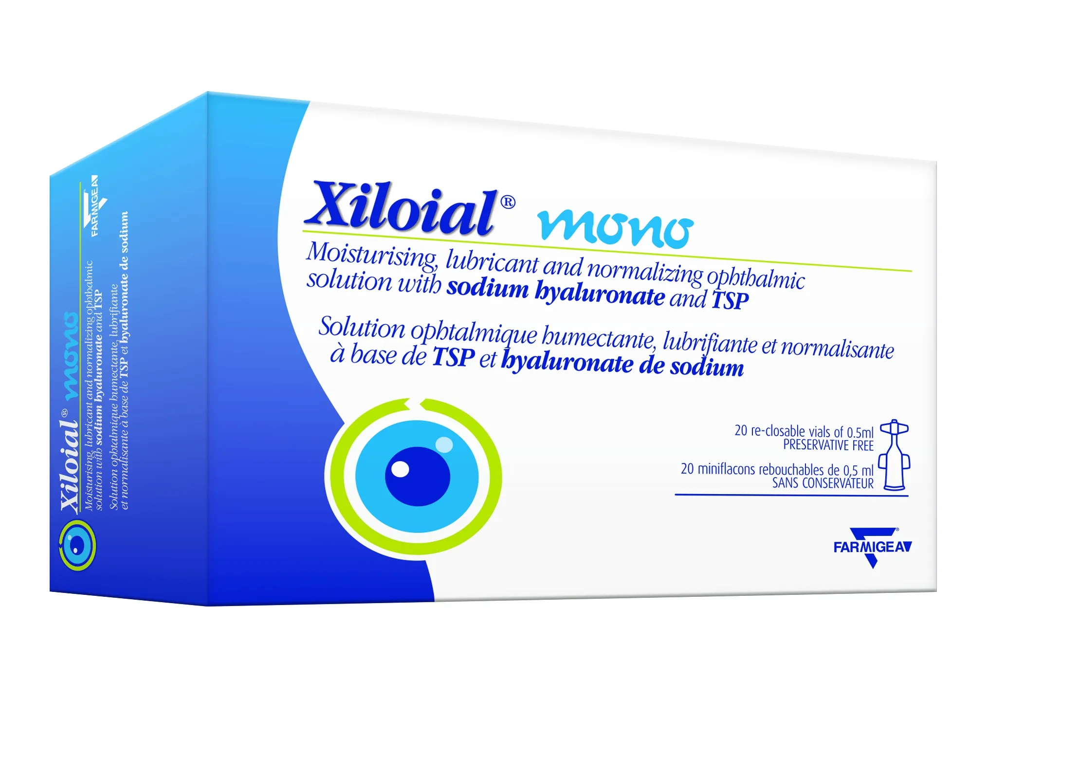 Xiloial akių lašai dozėmis 20 x 0.5ml -  