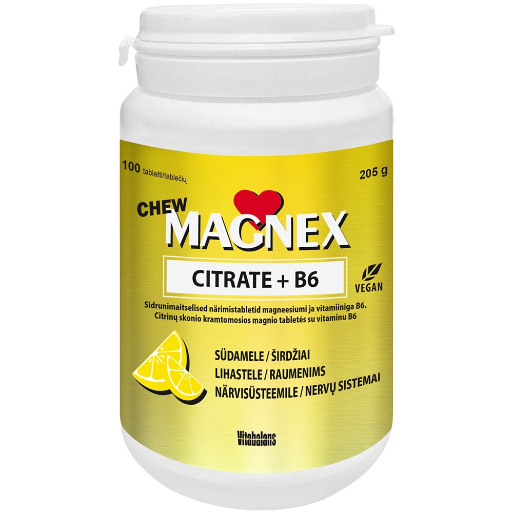 VITABALANS MAGNEX CITRATE CHEW 375mg + B6, N100 -  