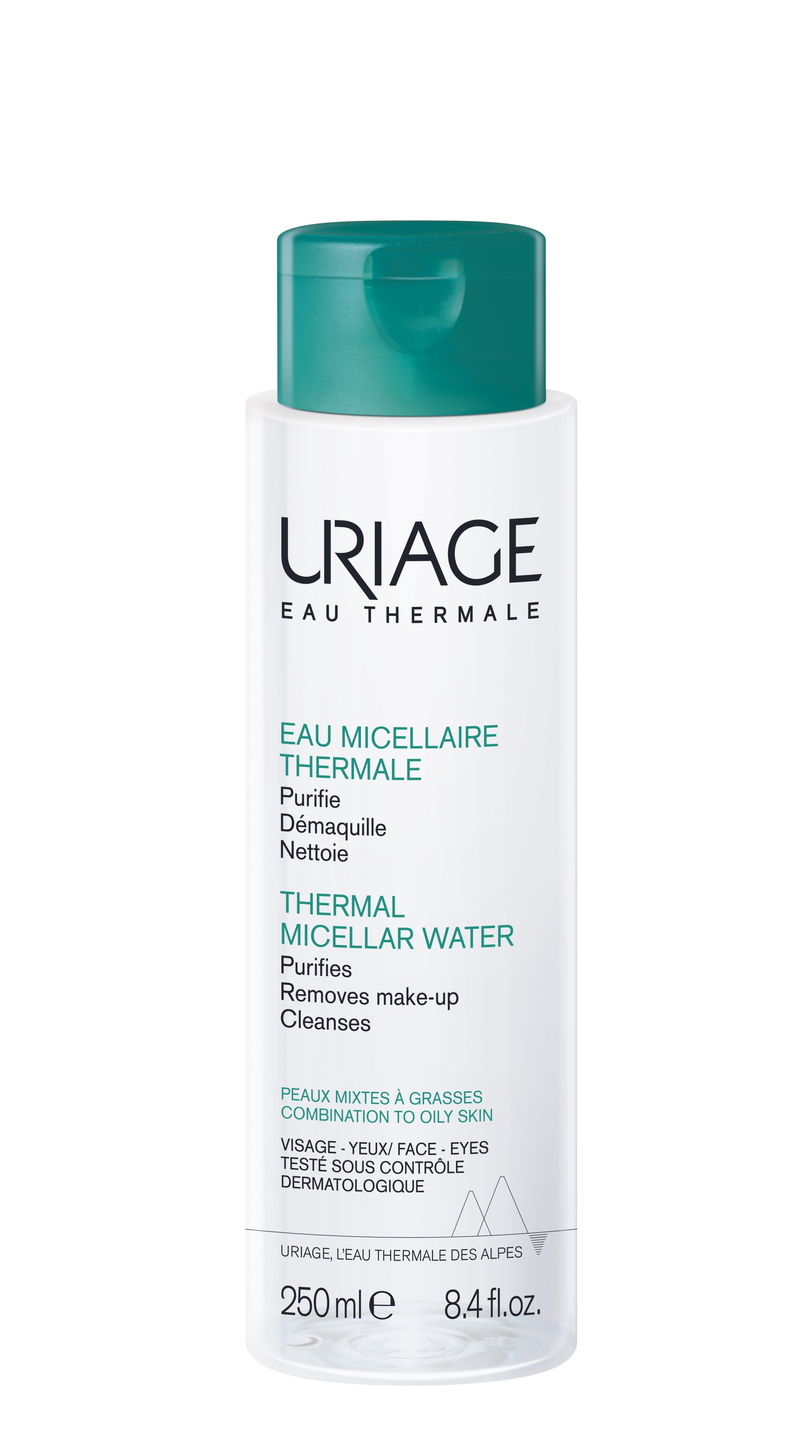 URIAGE micelinis valomasis vanduo mišriai-riebiai veido odai, 250ml -  