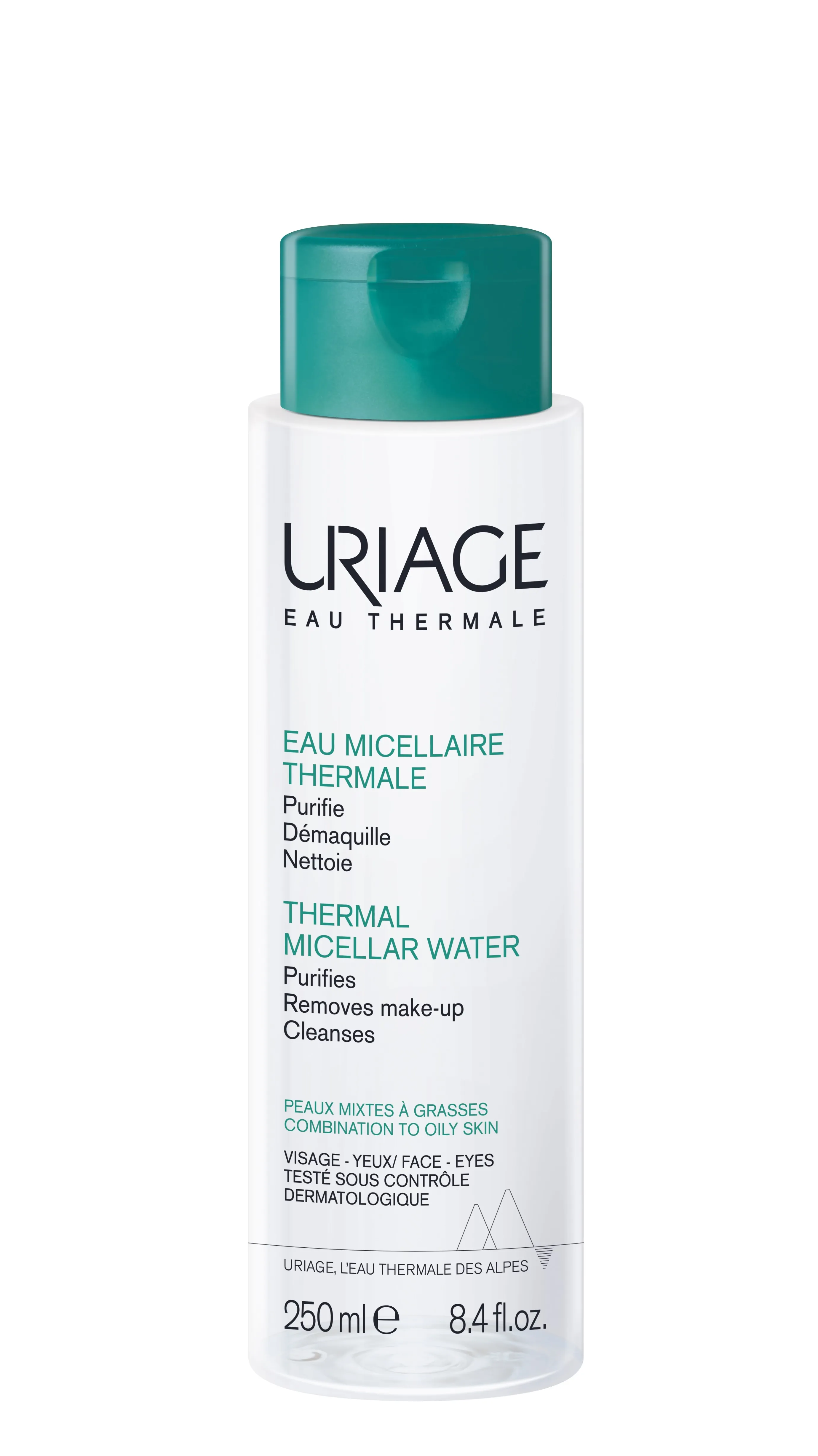URIAGE micelinis valomasis vanduo mišriai-riebiai veido odai, 250ml -  