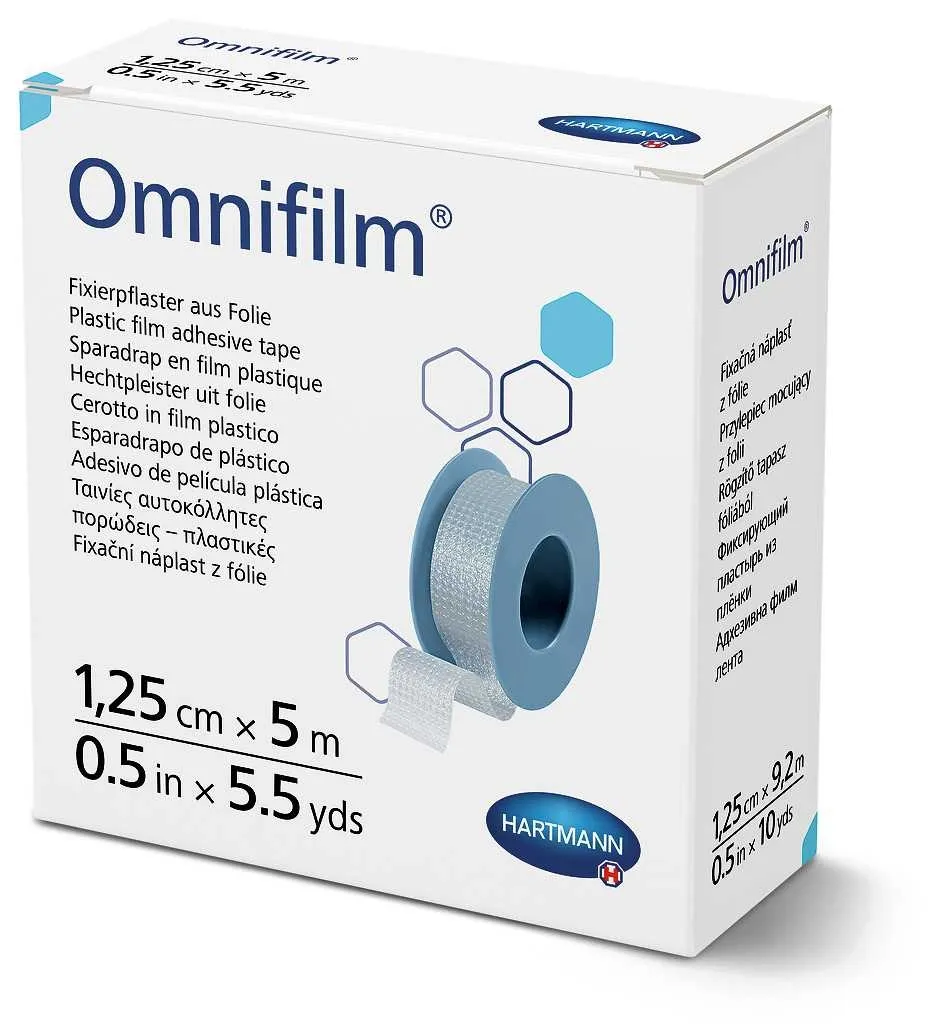 Omnifilm skaidrus fiksuojantis pleistras, 1.25cm x 5m, 1 vnt. -  