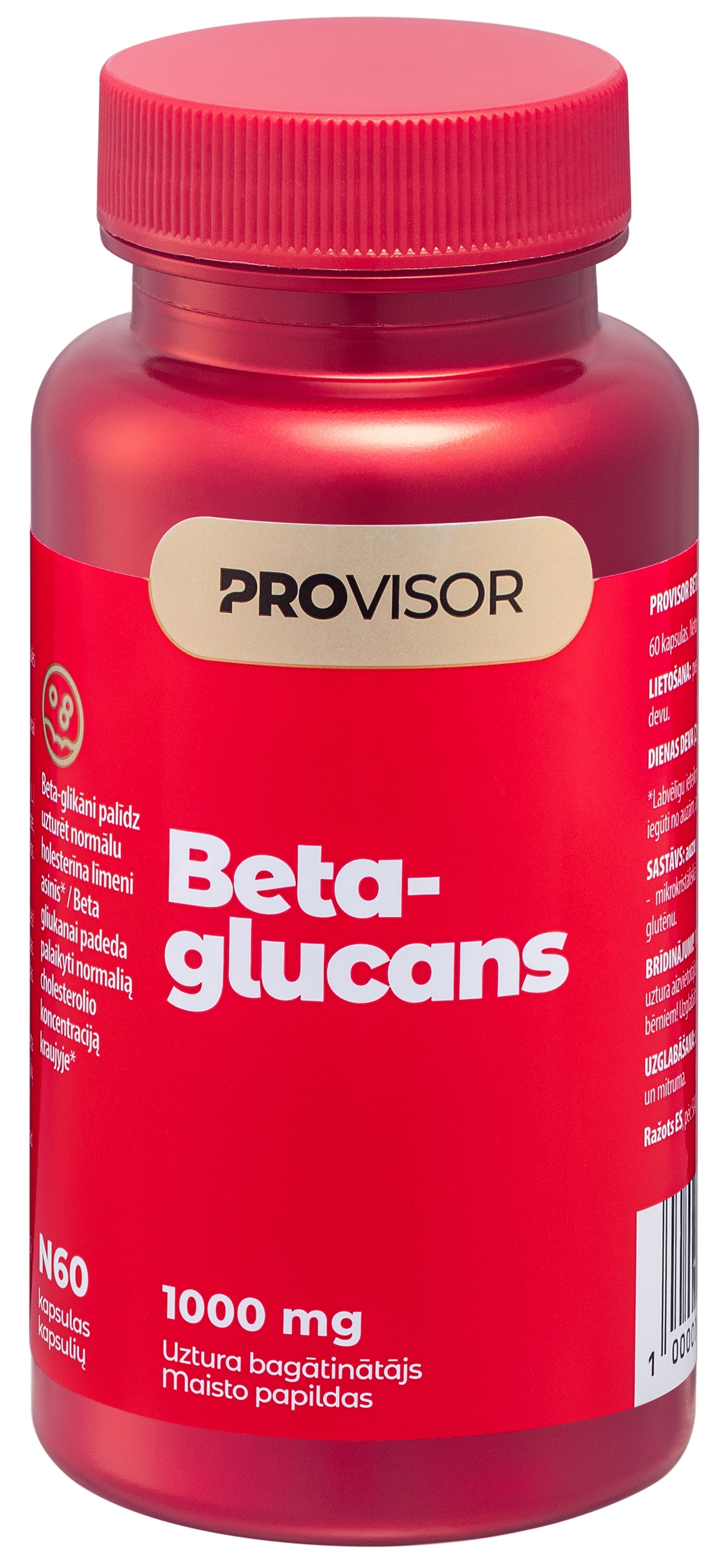PROVISOR Beta gliukanai 1000 MG, kapsulės N60 -  