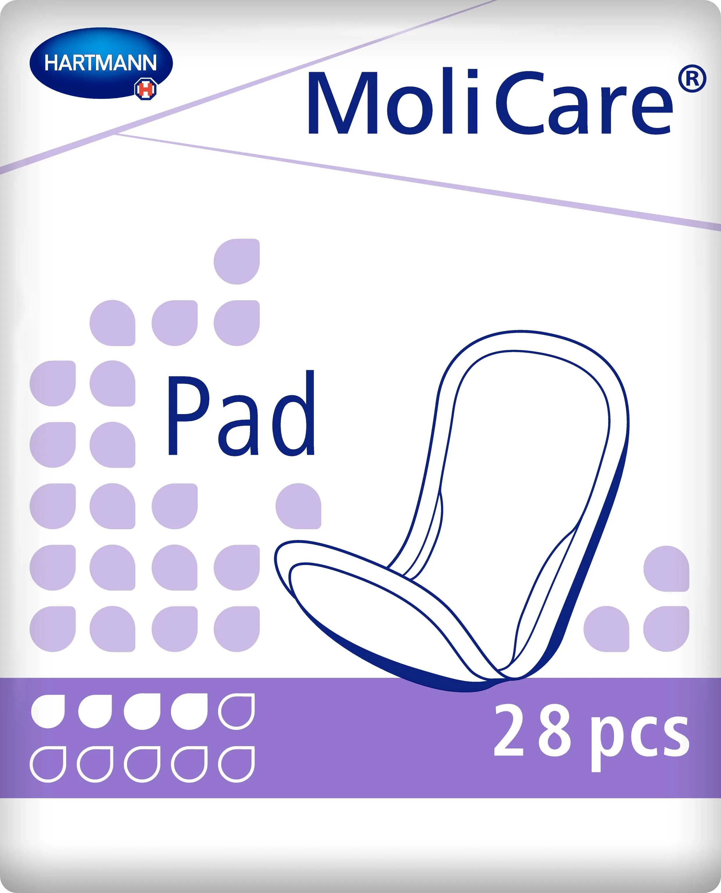 HARTMANN įklotai MOLICARE PAD, 4 lašai, N28 -  