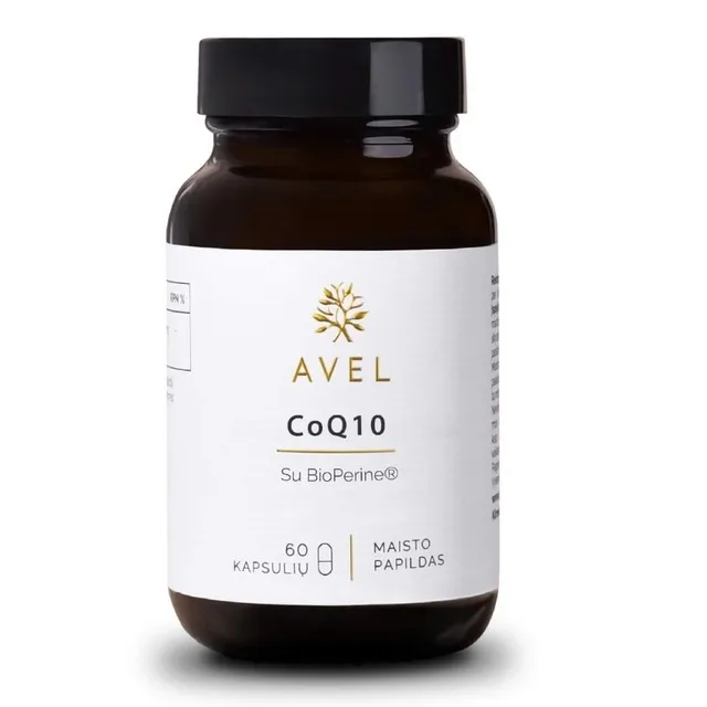 AVEL COQ10 SU BIOPERINE®, 60 kapsulių -  2