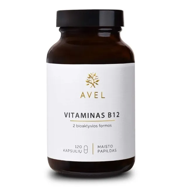 AVEL VITAMINAS B12, 2 Bioakyvios formos, 120 kapsulių -  2