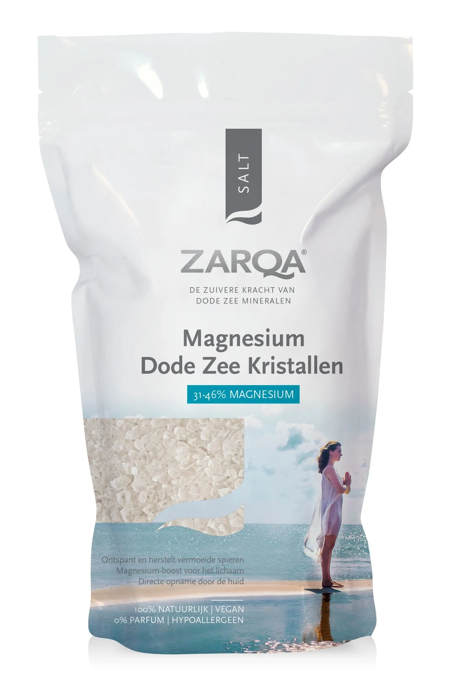 ZARQA negyvosios jūros druska su grynais magnio kristalais, 1kg -  