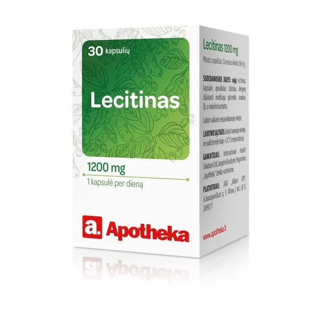 APOTHEKA LECITINAS 1200mg, kaps., N30 -  2
