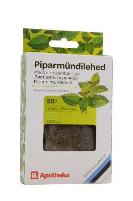 APOTHEKA vaistažolių arbata PIPIRMĖČIŲ LAPAI, 20g -  2