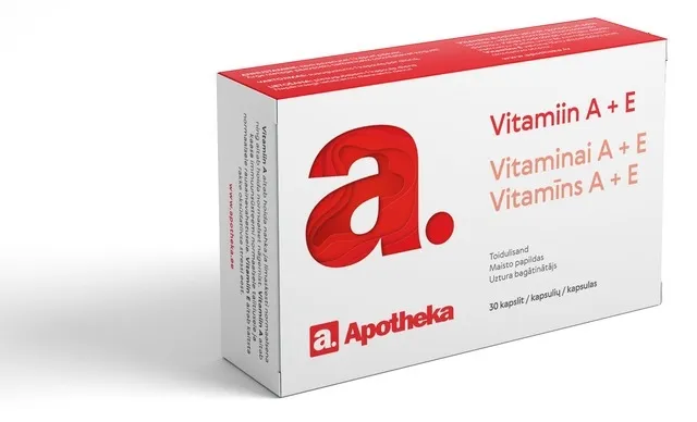 APOTHEKA Vitaminas A+E, kapsulės N30 -  2