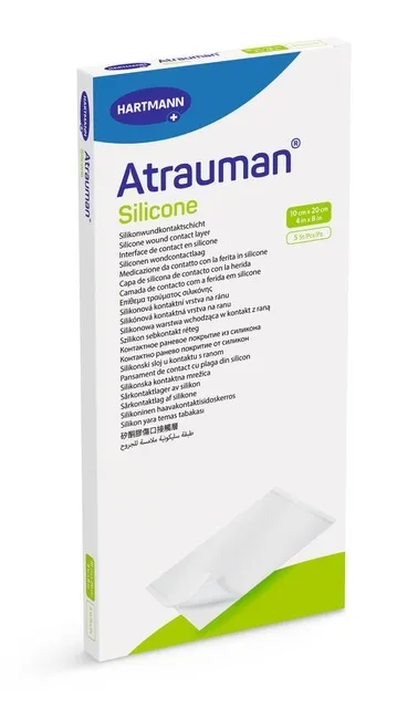 ATRAUMAN Silicone tinklelinis tvarstis, 10 x 20cm, 5 vnt. -  1