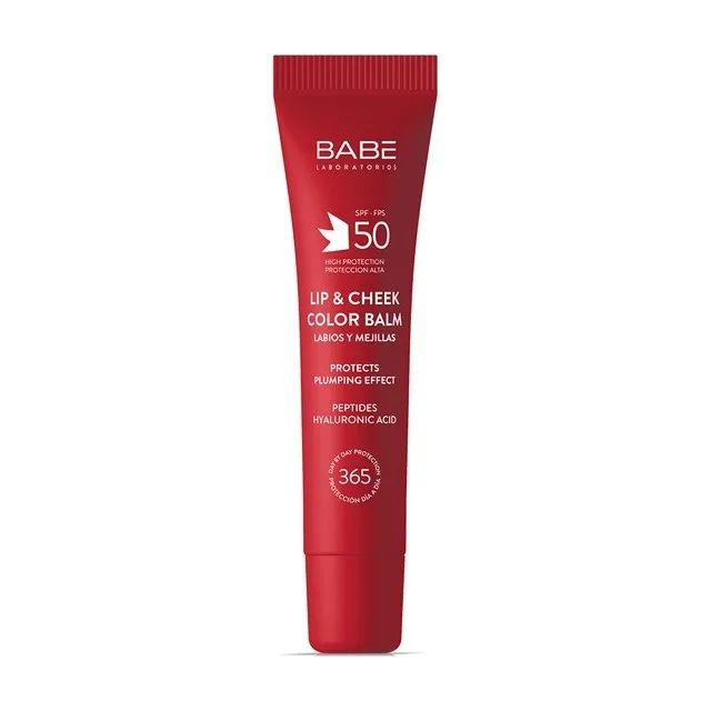 BABÉ apsauginis lūpų ir skruostų balzamas SPF50, RED, 20ml -  2