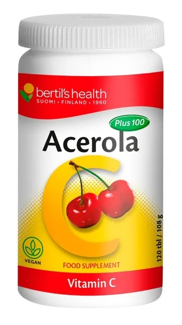 BERTIL'S Vitaminas C ACEROLA PLUS 100, 120 tablečių -  2