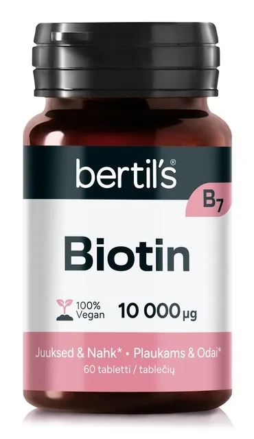 BERTIL's Biotin 10000µg plaukams tabl., N60 -  2