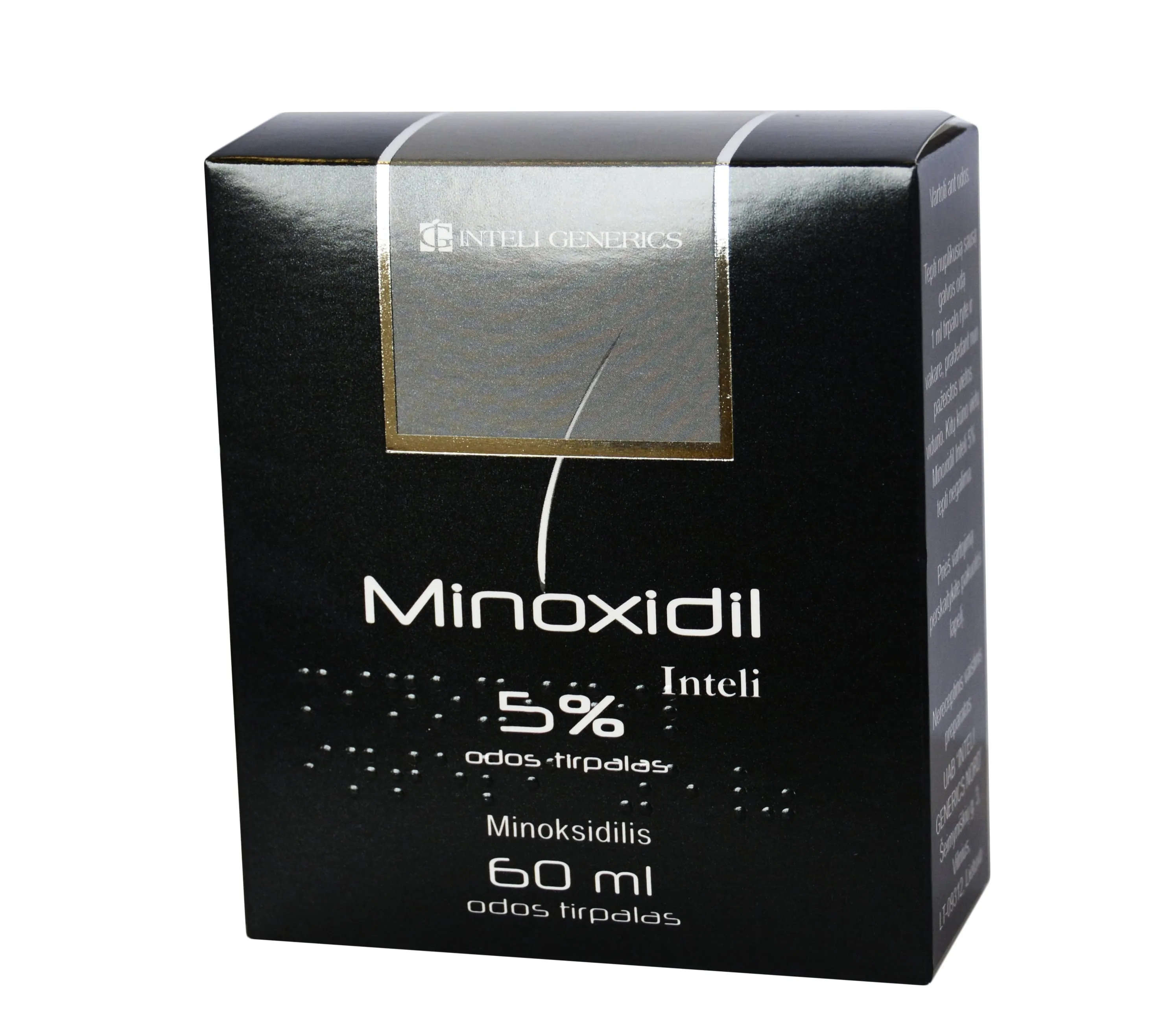 Minoxidil Inteli 50mg/ml odos tirpalas 60ml su dozavimo pompa -  