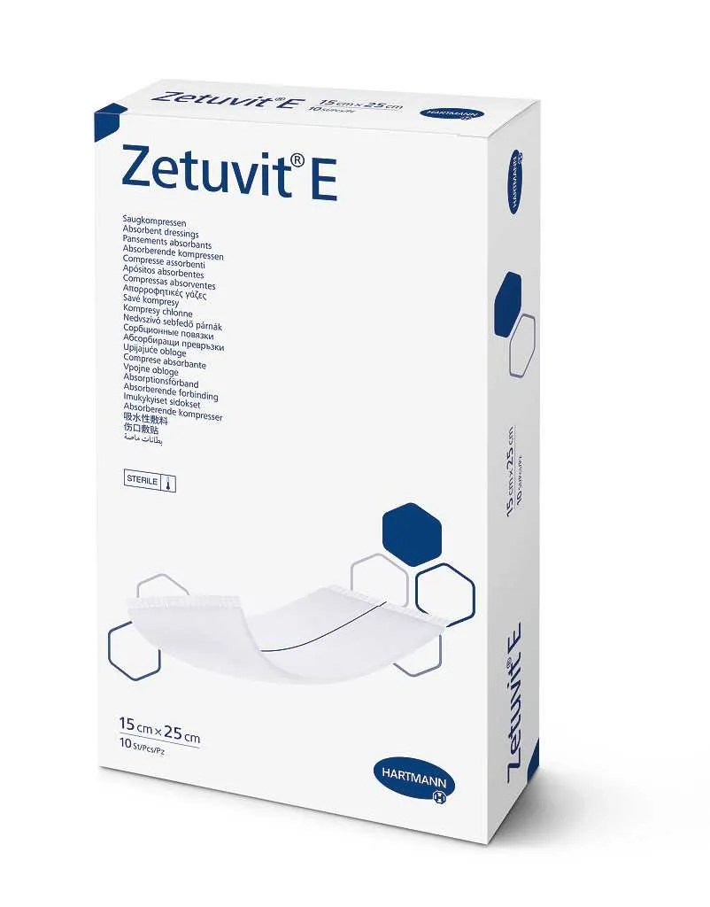 ZETUVIT E absorbuojantis tvarstis 15 x 25cm, 10 vnt. -  