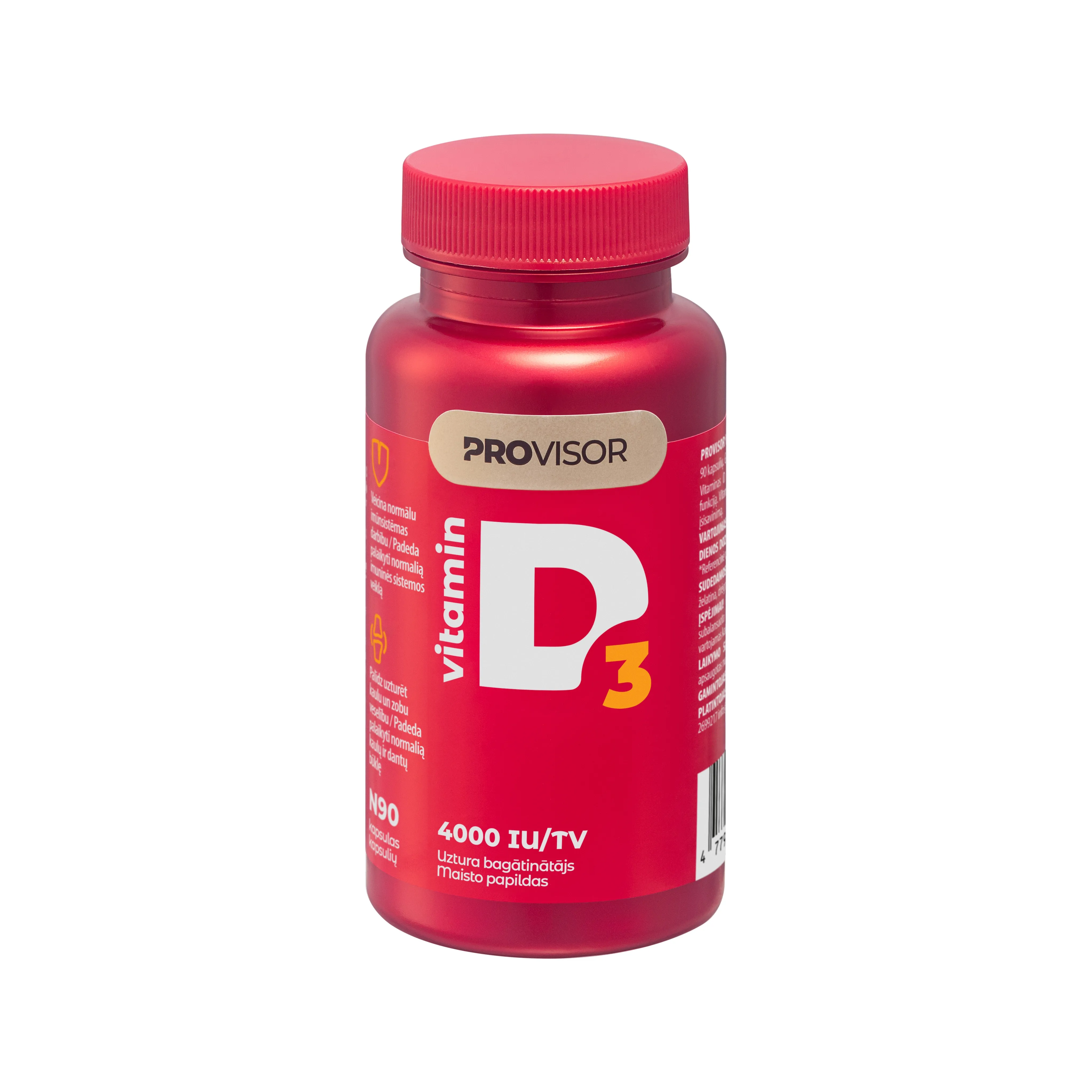 PROVISOR VITAMINAS D 4000 TV, kapsulės  N90 -  