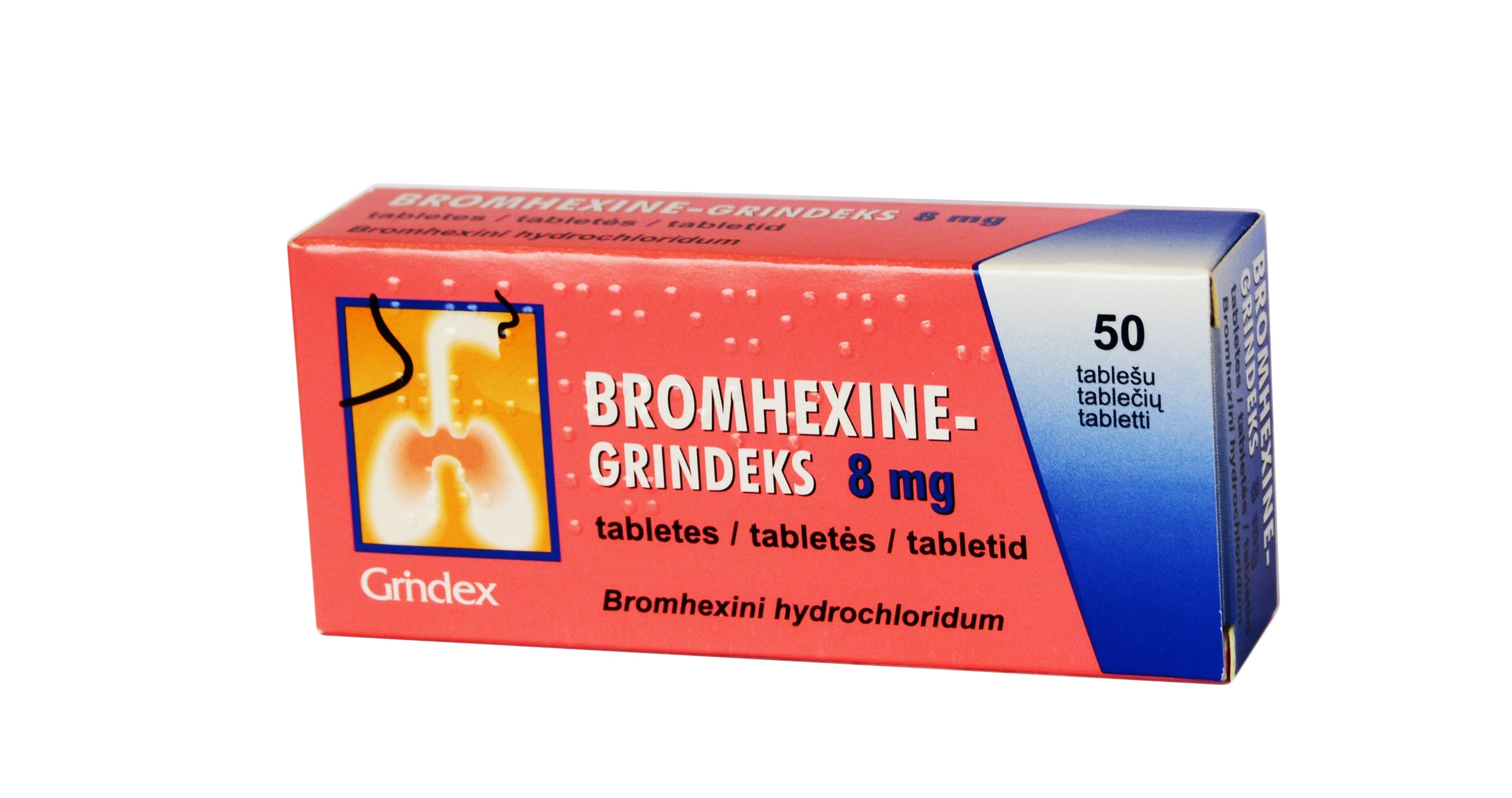 Bromhexine-Grindex 8mg tab. N50 -  