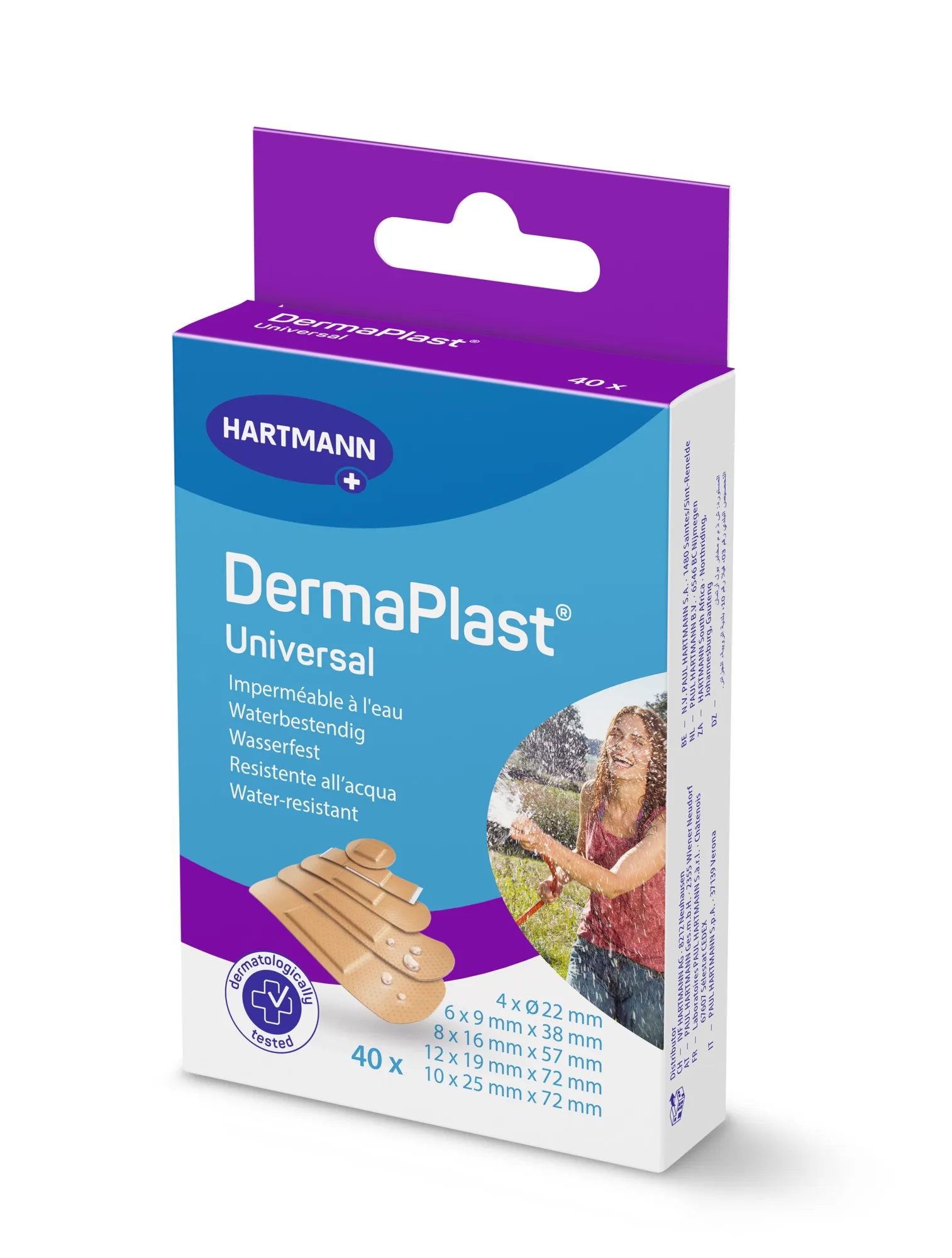 DERMAPLAST pleistrų rinkinys UNIVERSAL, 5 dydžių, 40 vnt. -  