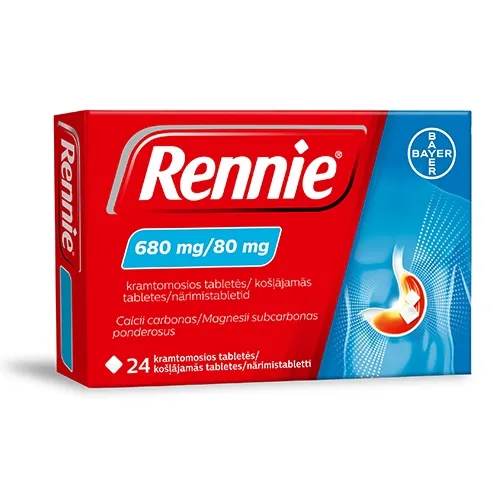 Rennie 680mg/80mg kramtomosios tabletės N24 -  6