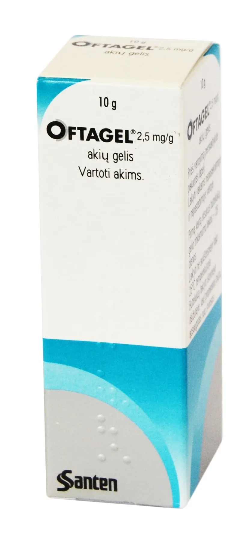 Oftagel 2.5mg/g akių gelis 10g -  